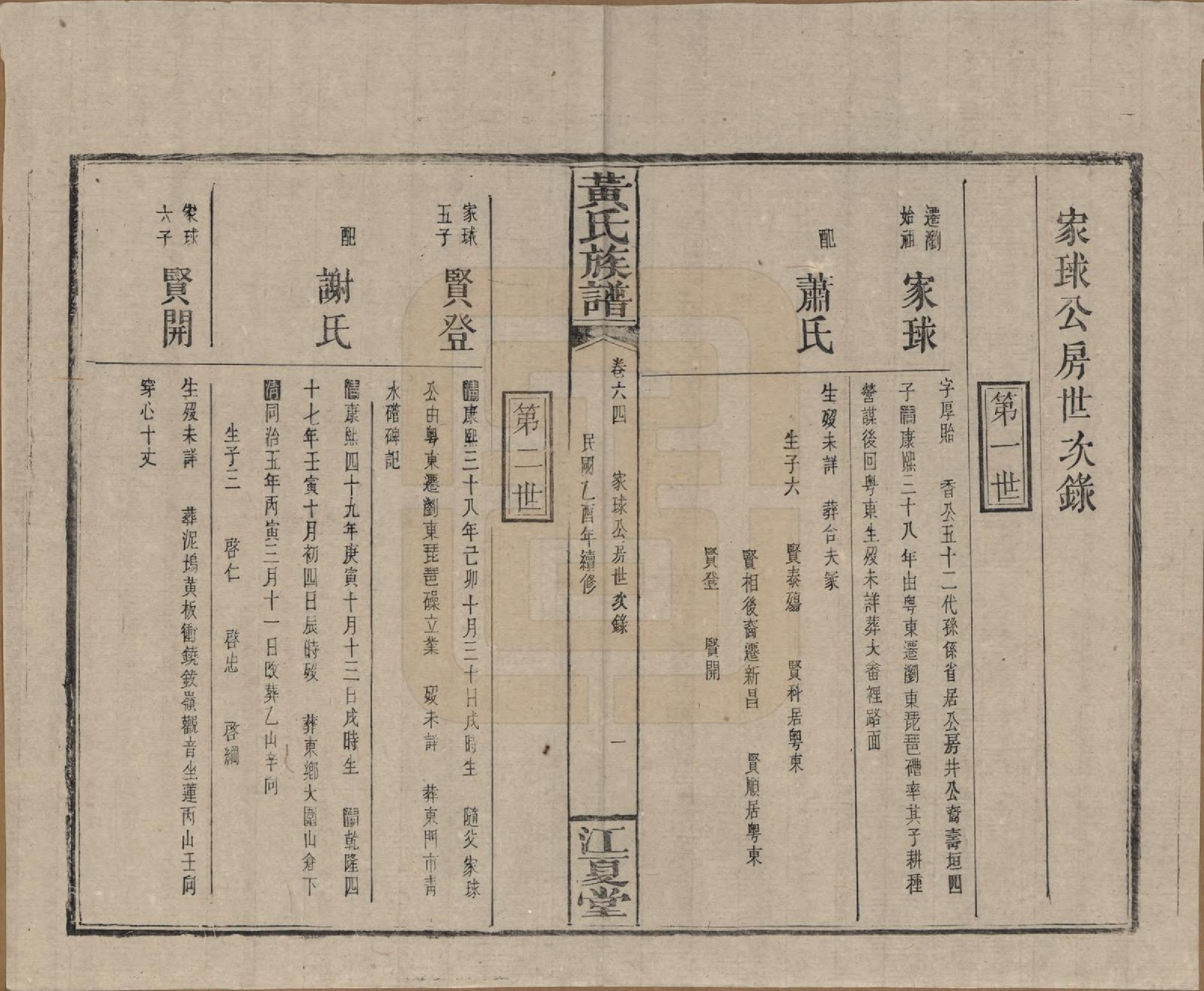 GTJP0593.黄.湖南浏阳.黄氏族谱七十二卷卷首一卷.民国三十四年（1945）_064.pdf_第1页