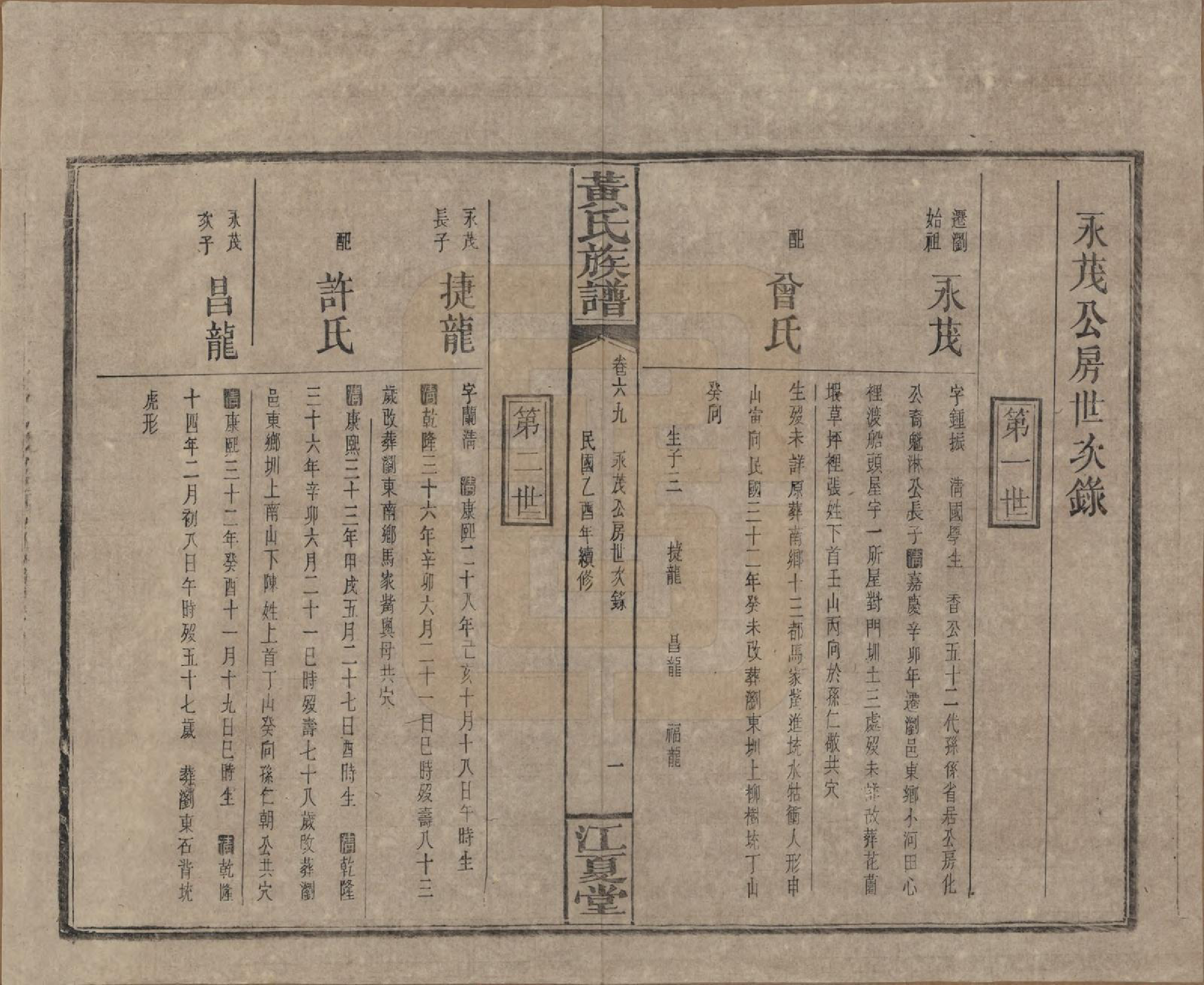 GTJP0593.黄.湖南浏阳.黄氏族谱七十二卷卷首一卷.民国三十四年（1945）_069.pdf_第1页