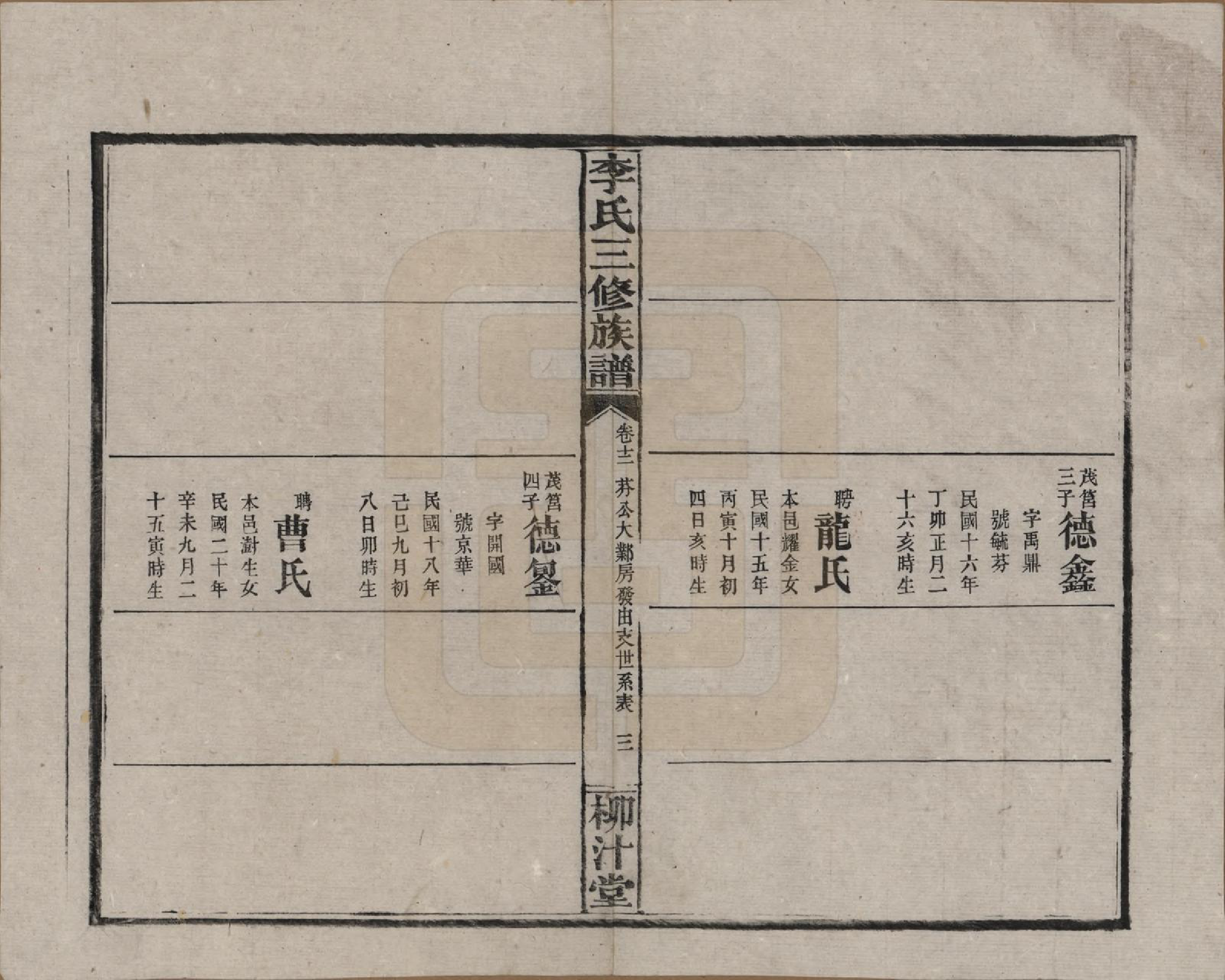 GTJP0789.李.湖南沅江.李氏三修族谱.民国27年（1938）_012.pdf_第3页