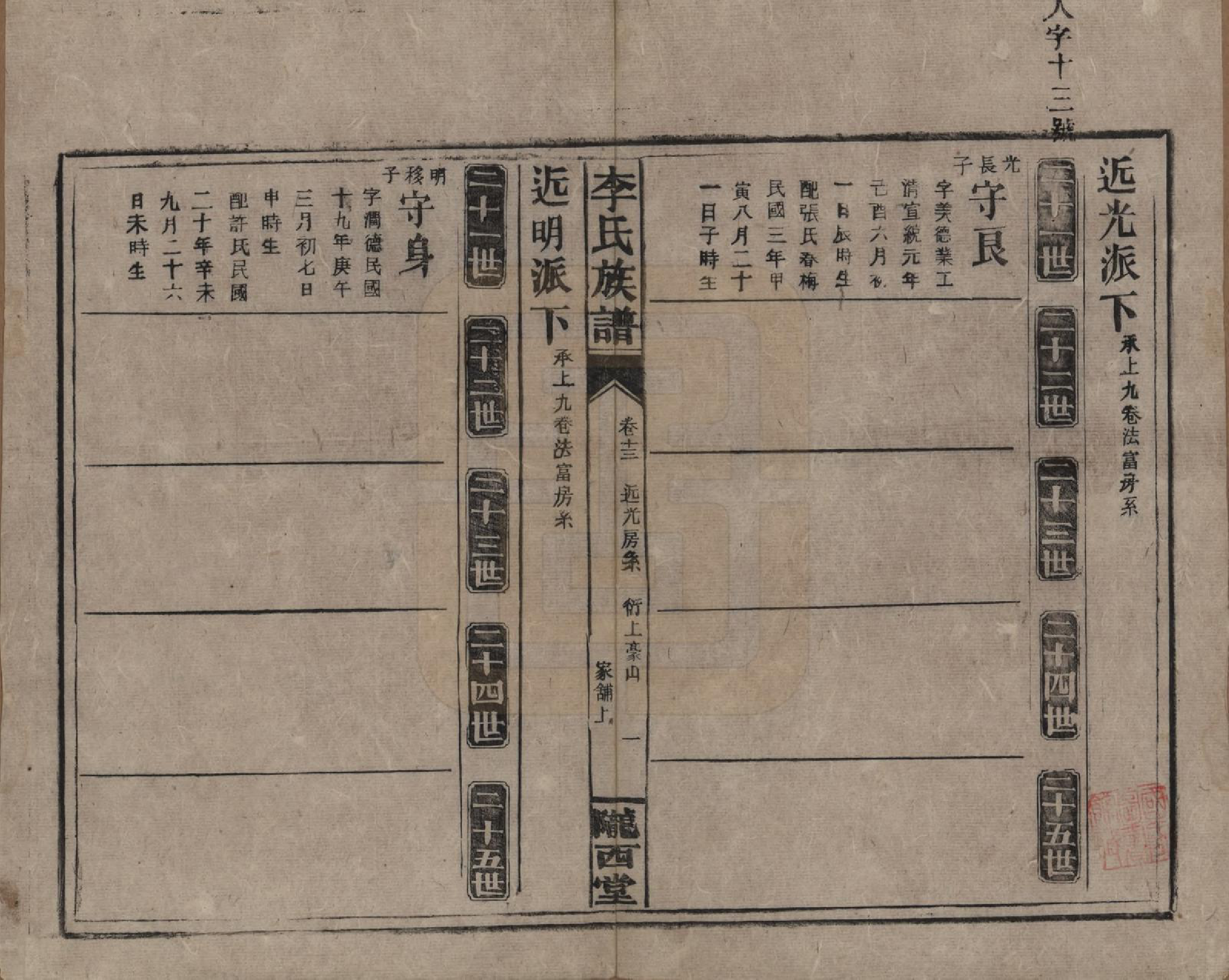 GTJP0791.李.湖南永兴.豪山李氏族谱.民国29年（1940）_013.pdf_第1页