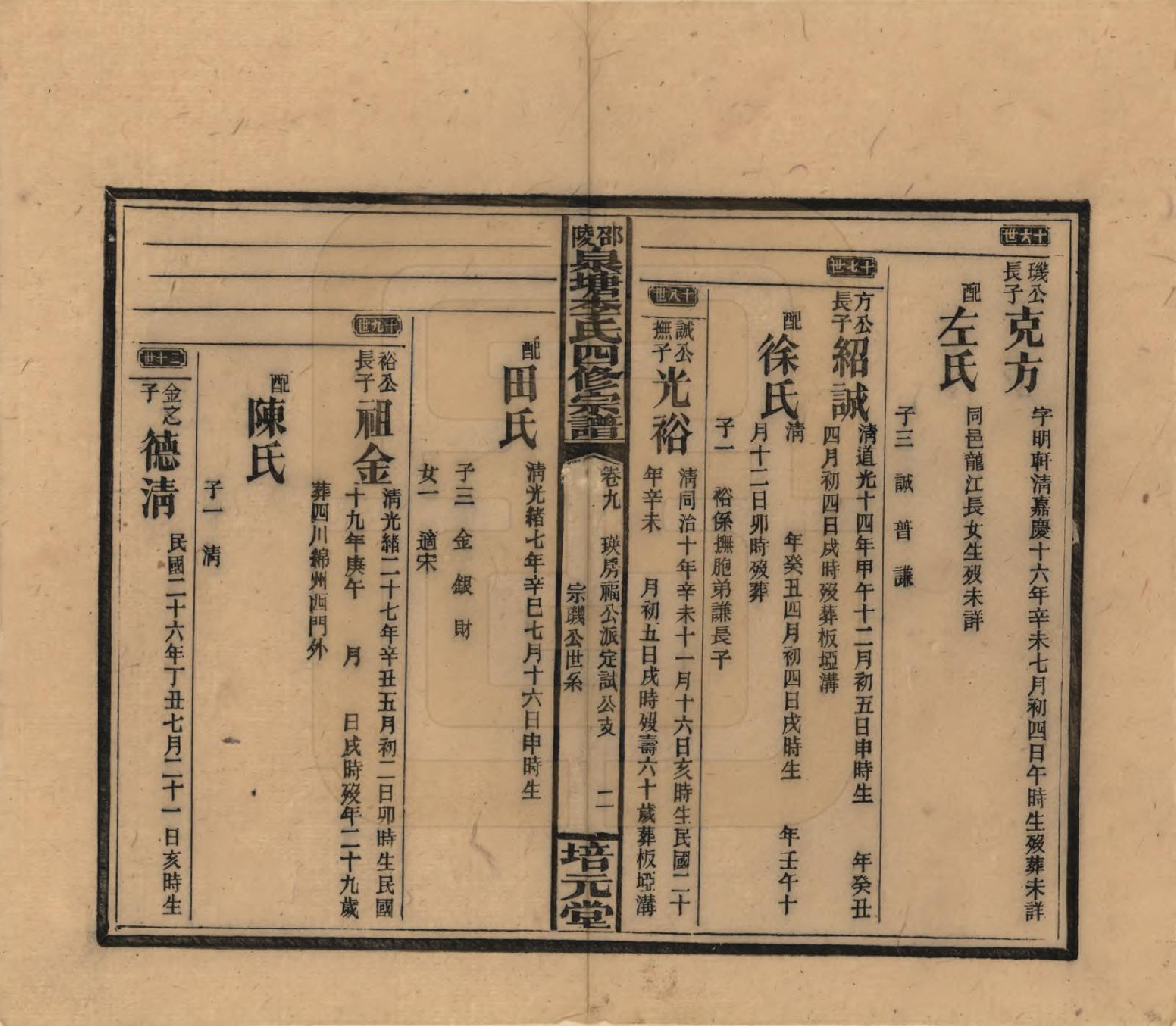 GTJP0792.李.湖南邵阳.邵陵泉塘李氏四修支谱.民国31年（1942）_009.pdf_第2页