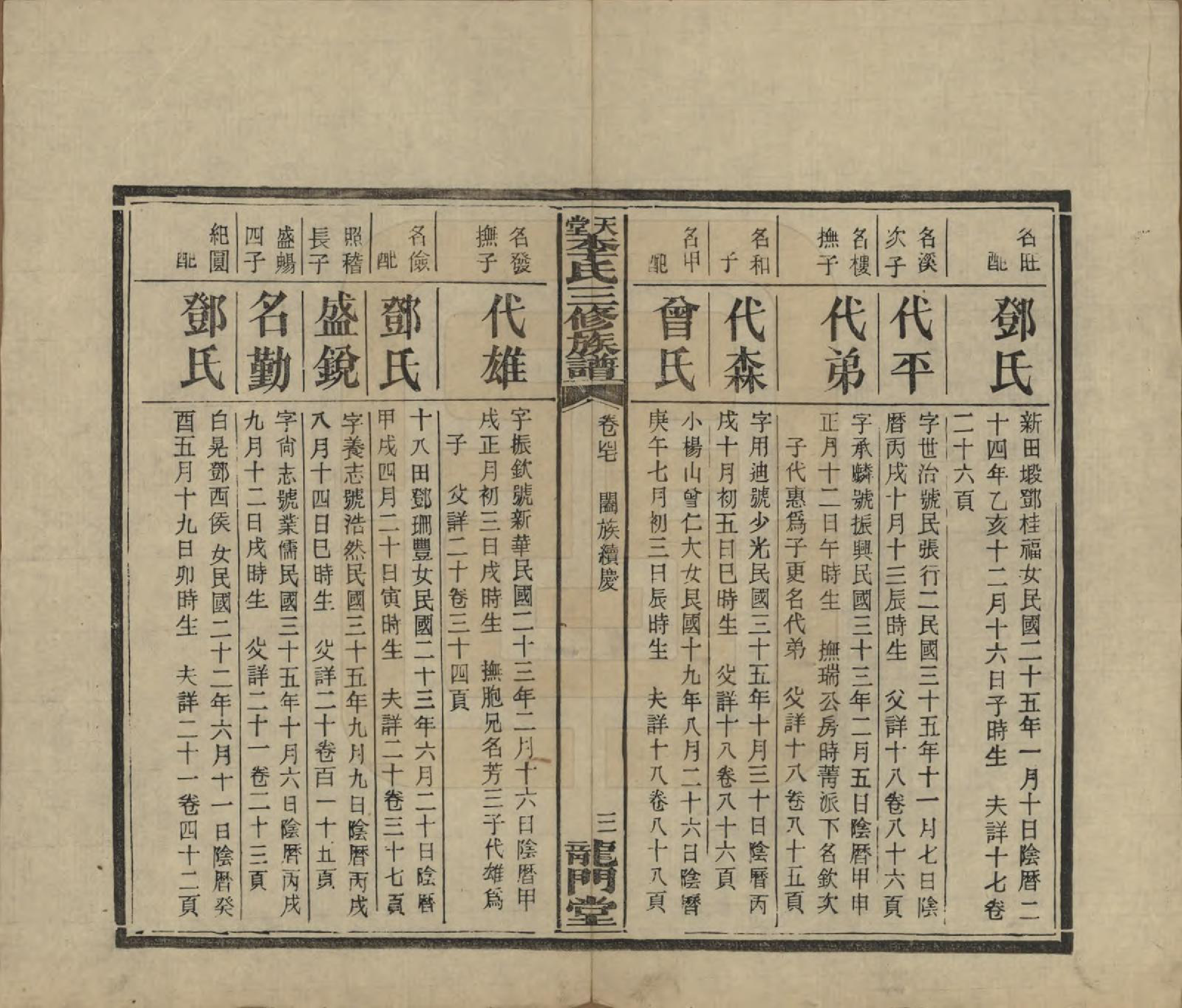 GTJP0798.李.湖南湘乡.天堂李氏三修族谱.民国35年（1946）_047.pdf_第3页