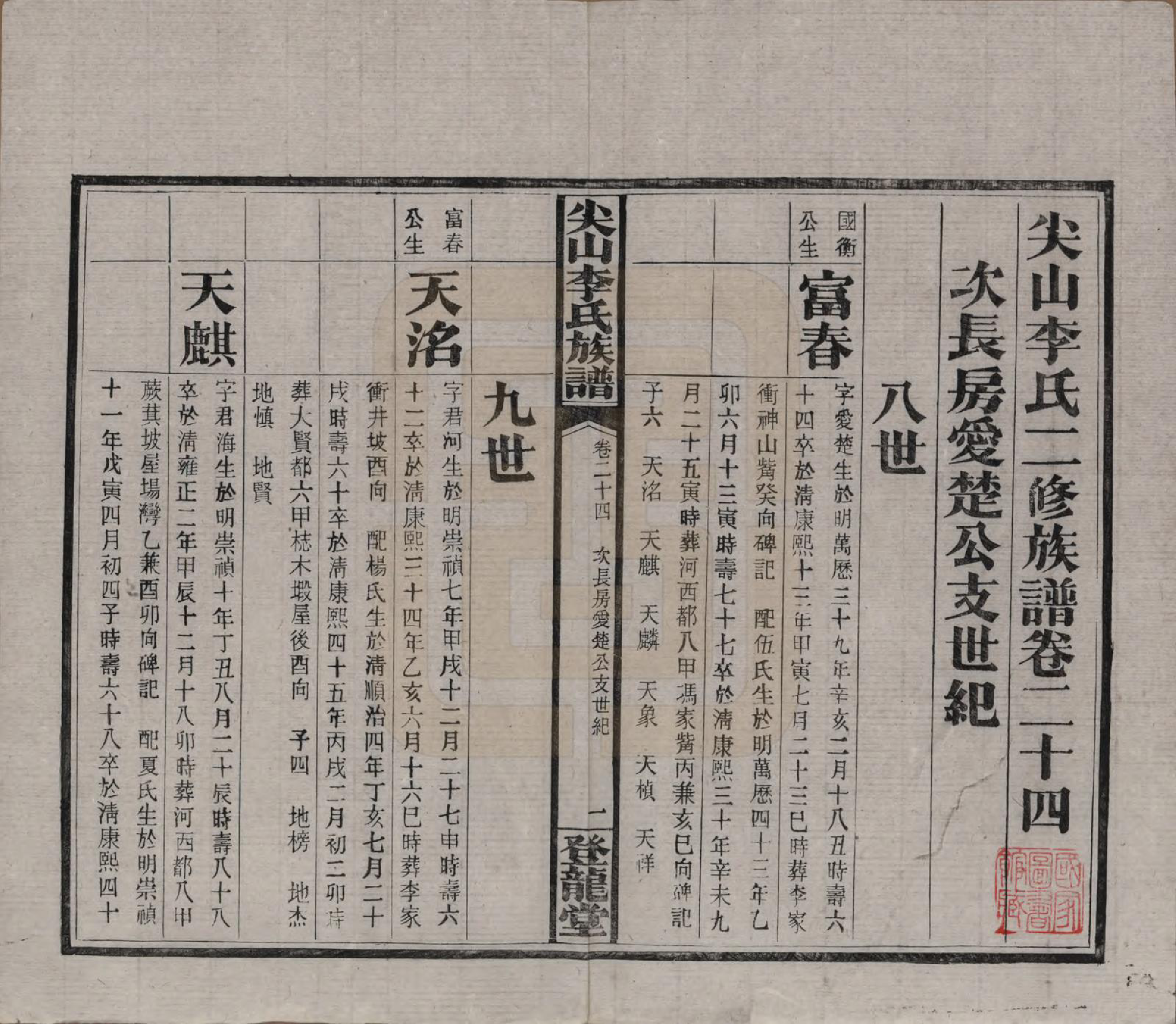 GTJP0801.李.湖南长沙.尖山李氏族谱.民国38年（1949）_024.pdf_第2页