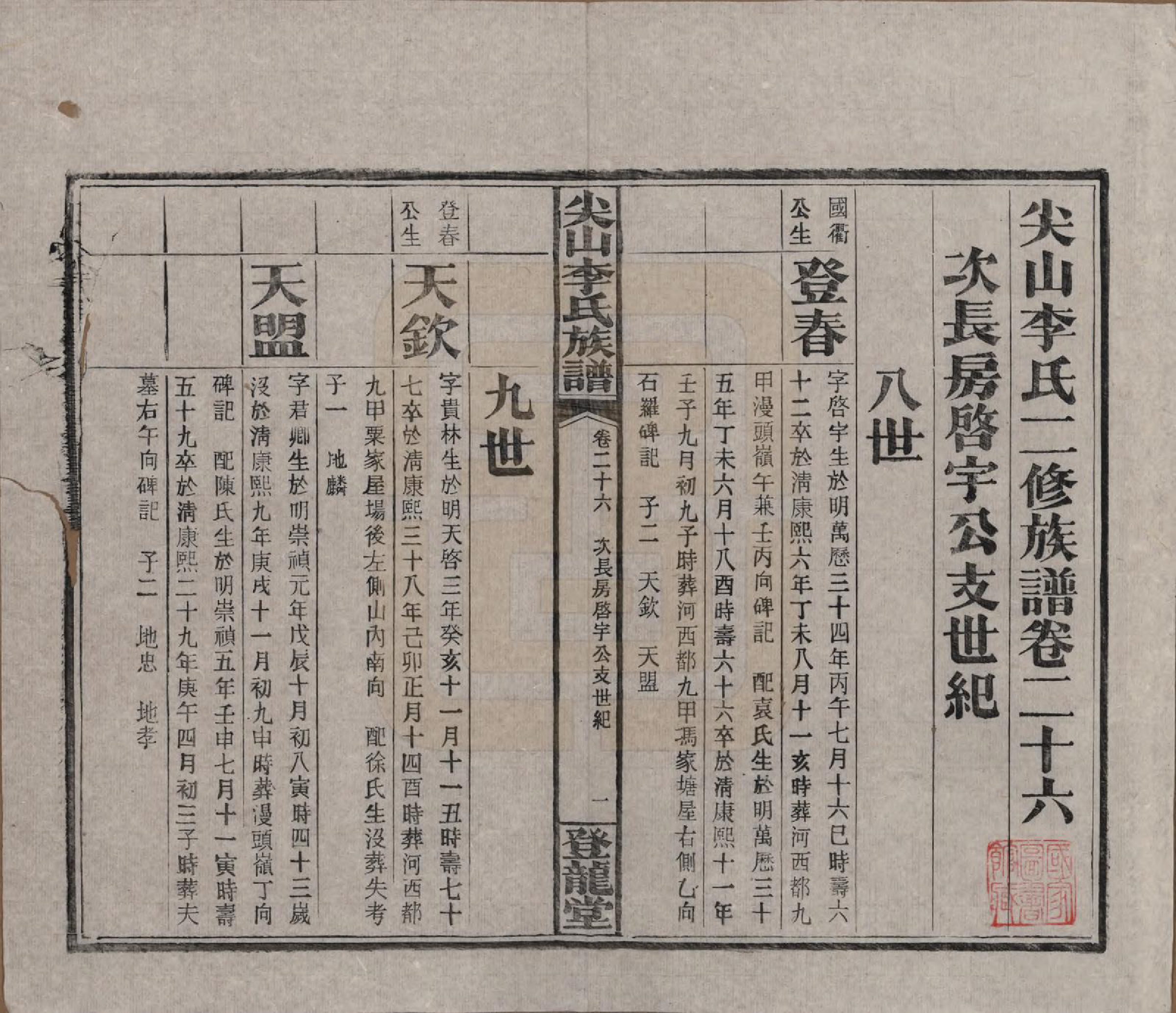 GTJP0801.李.湖南长沙.尖山李氏族谱.民国38年（1949）_026.pdf_第2页