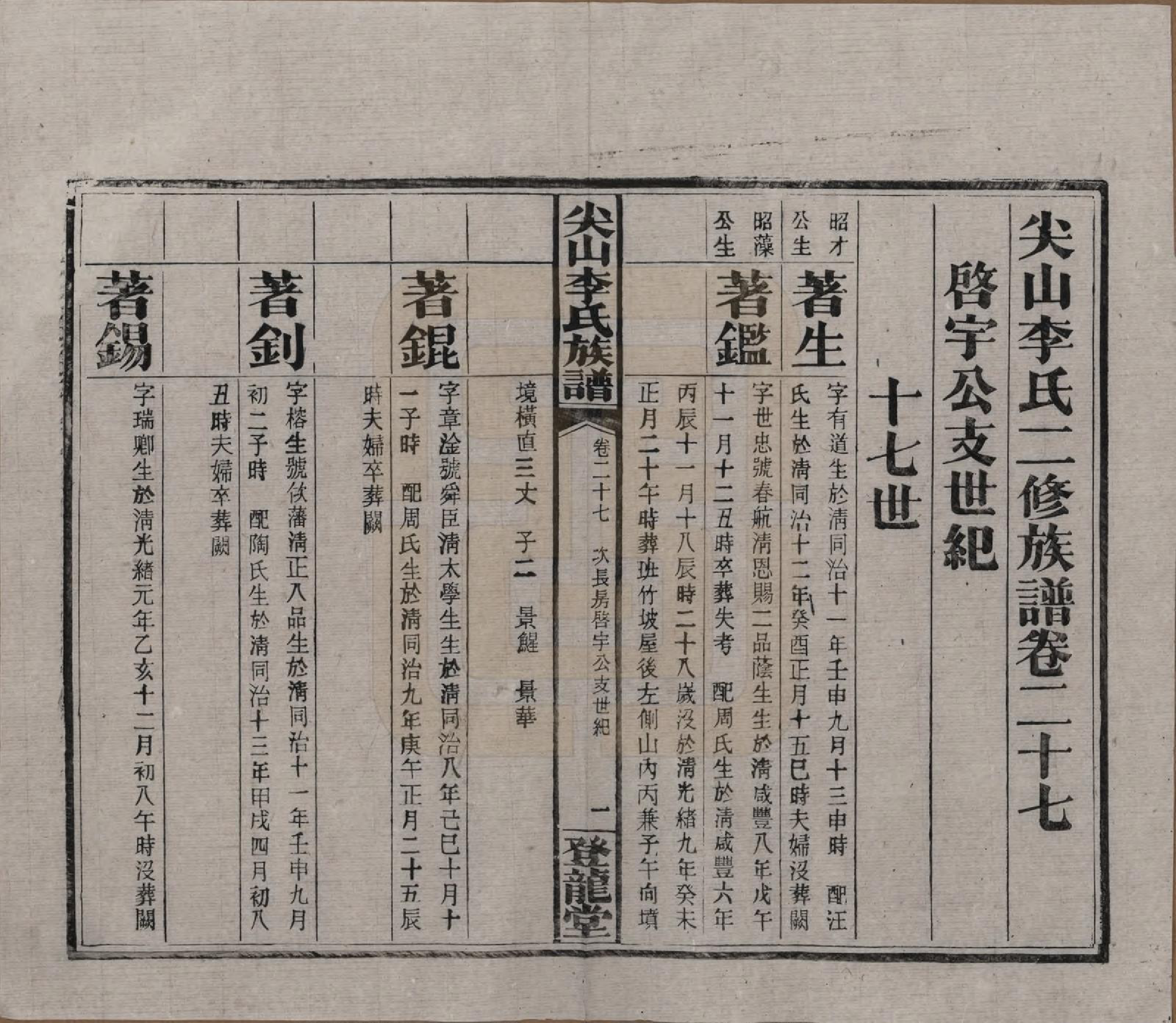 GTJP0801.李.湖南长沙.尖山李氏族谱.民国38年（1949）_027.pdf_第1页