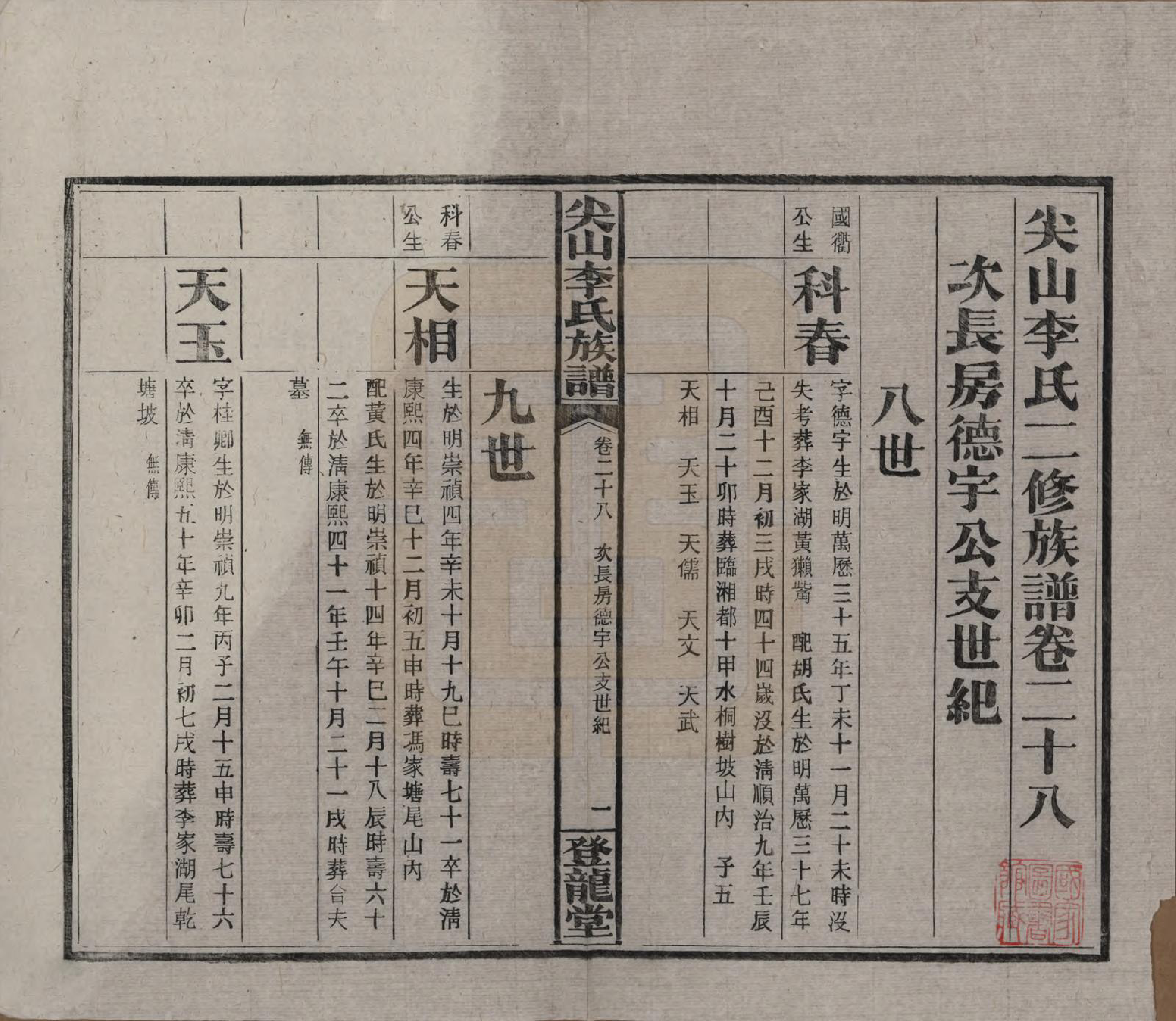 GTJP0801.李.湖南长沙.尖山李氏族谱.民国38年（1949）_028.pdf_第2页