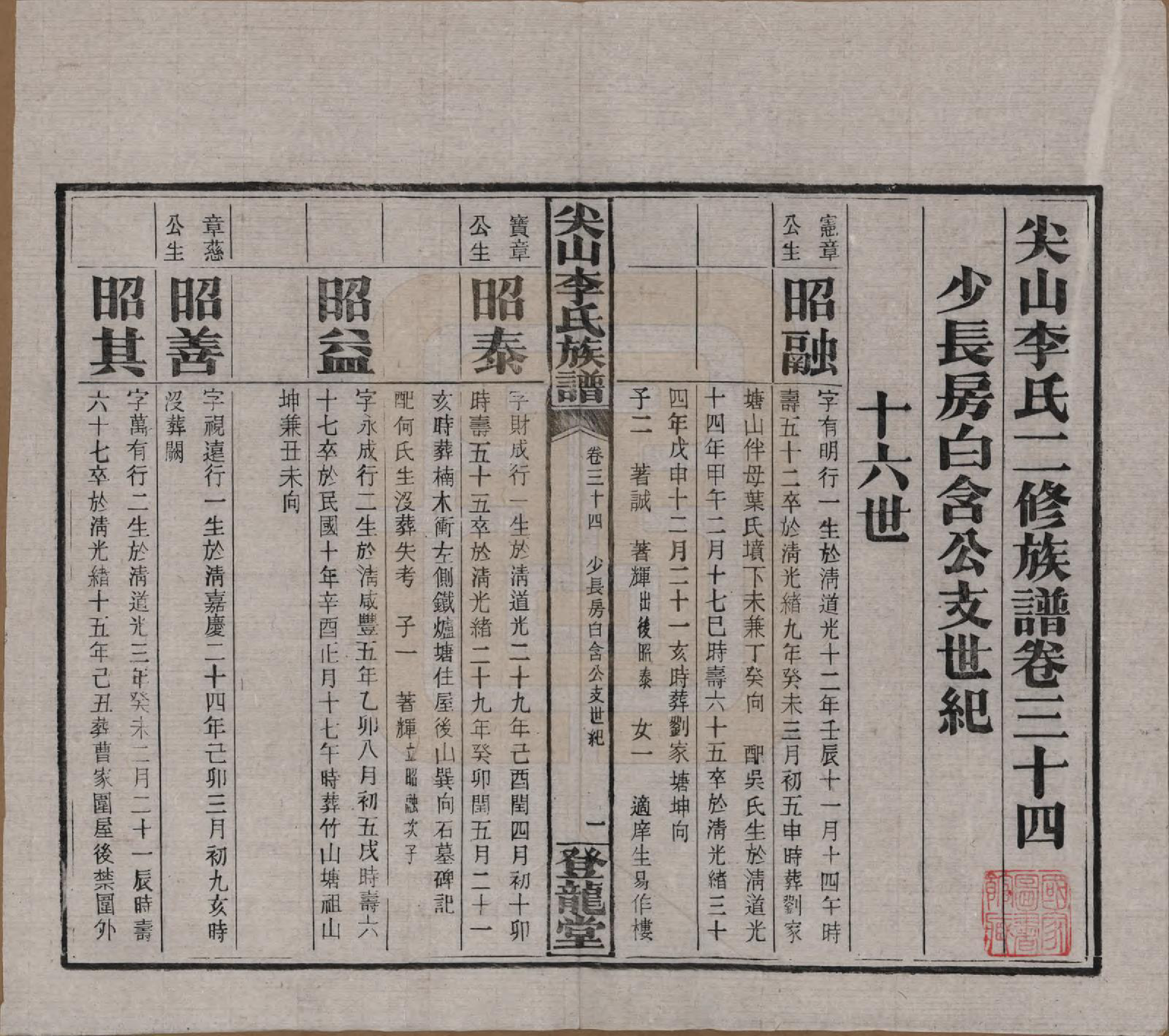 GTJP0801.李.湖南长沙.尖山李氏族谱.民国38年（1949）_034.pdf_第2页