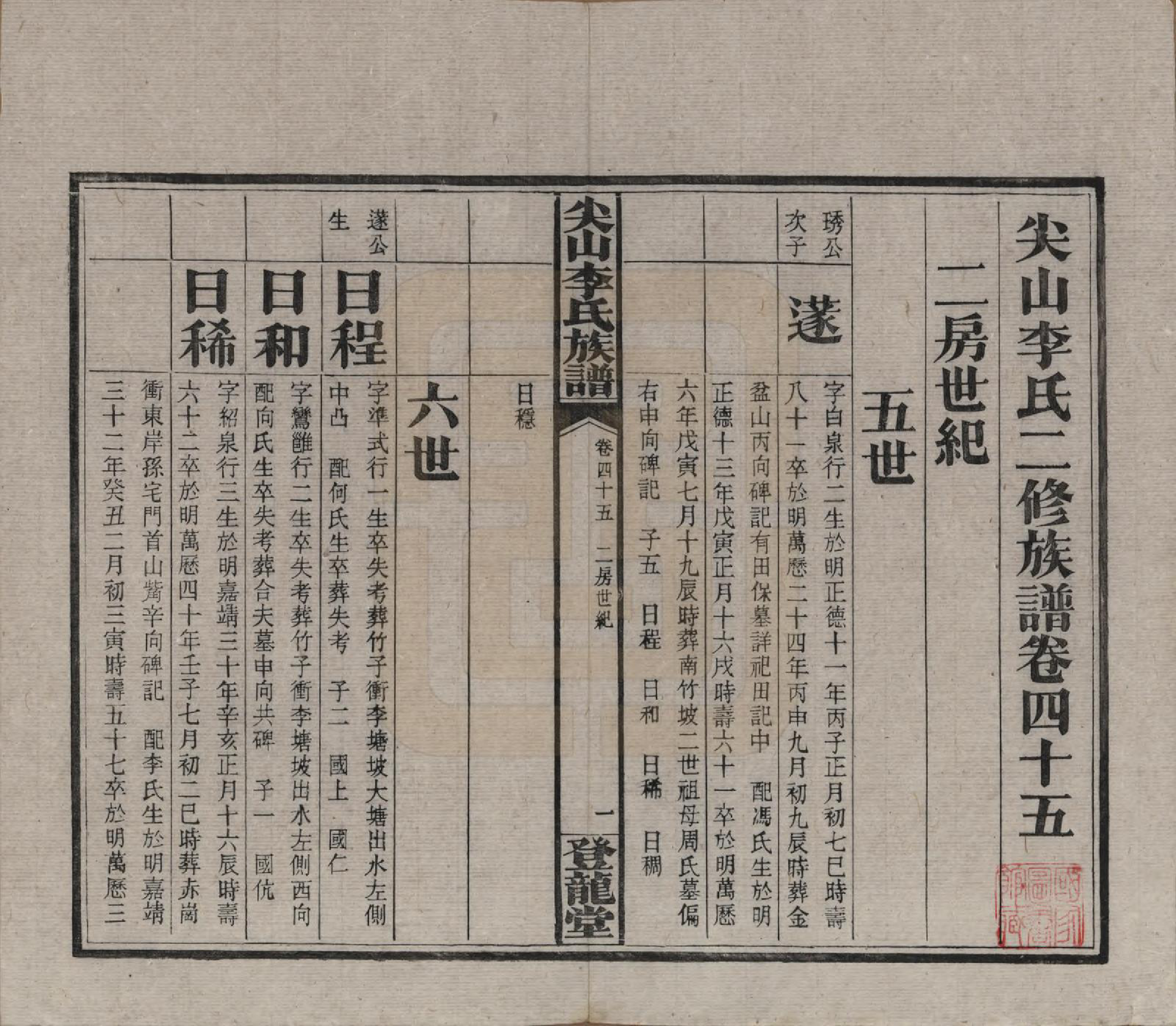 GTJP0801.李.湖南长沙.尖山李氏族谱.民国38年（1949）_045.pdf_第2页