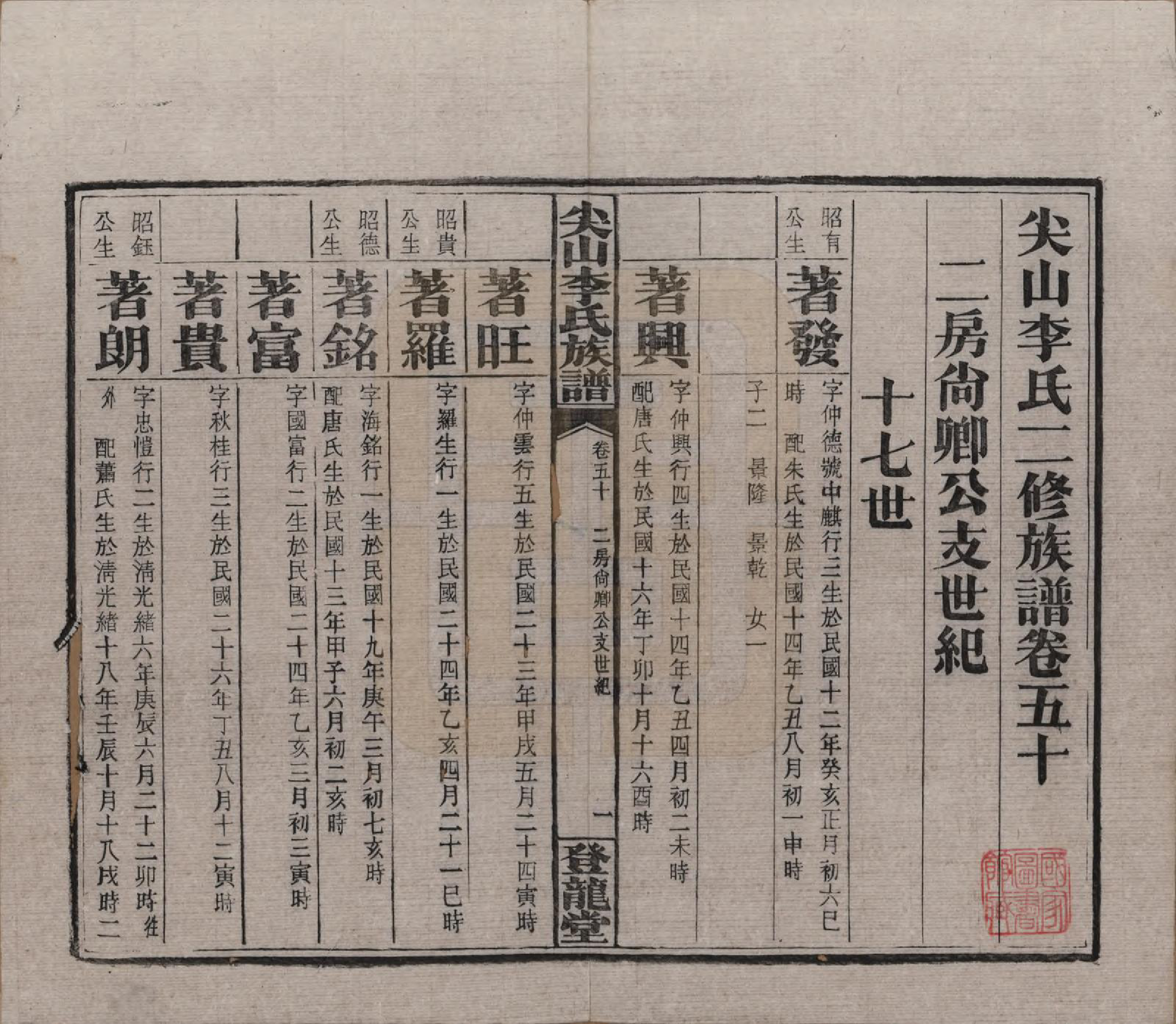 GTJP0801.李.湖南长沙.尖山李氏族谱.民国38年（1949）_050.pdf_第2页