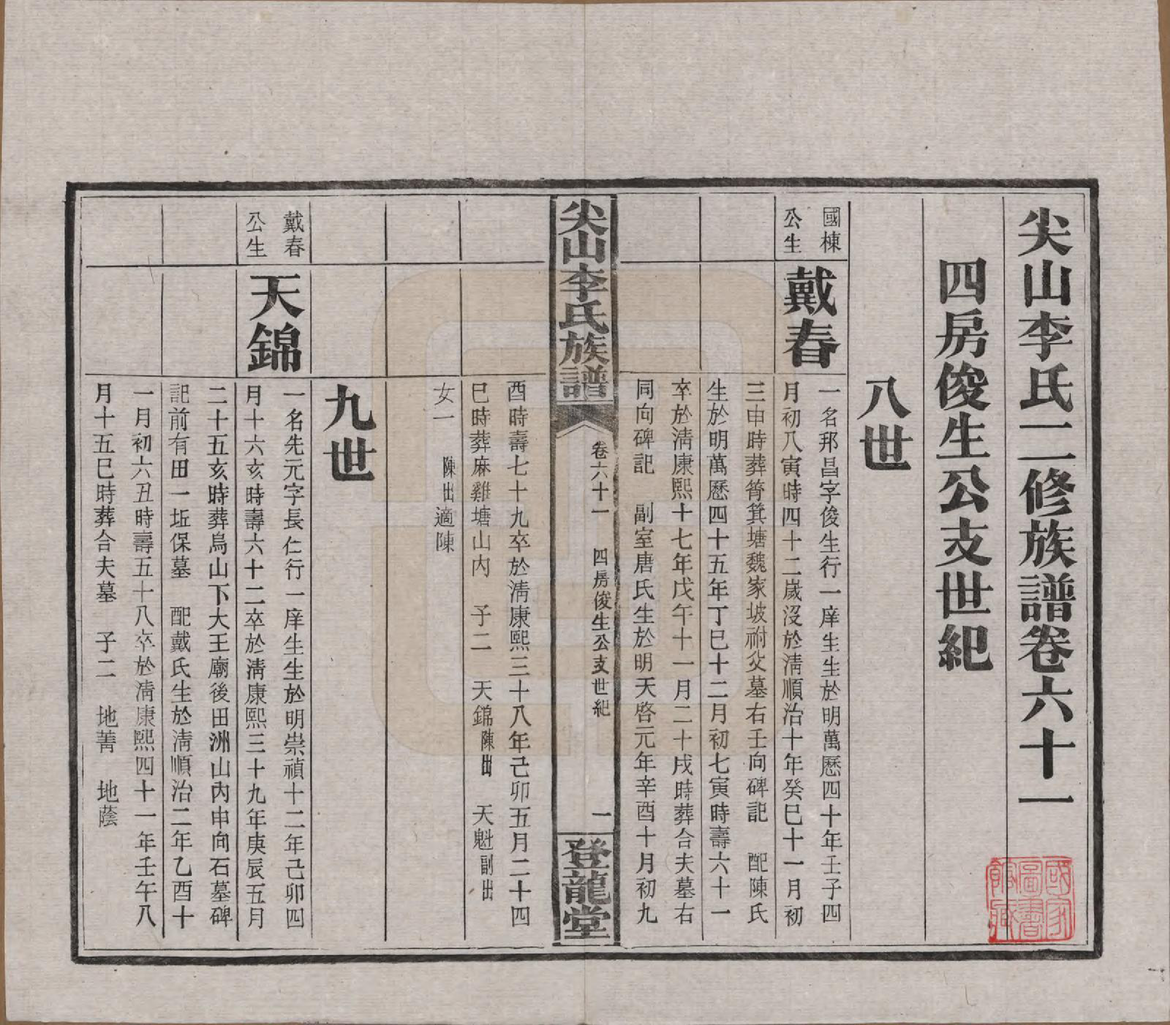 GTJP0801.李.湖南长沙.尖山李氏族谱.民国38年（1949）_061.pdf_第2页