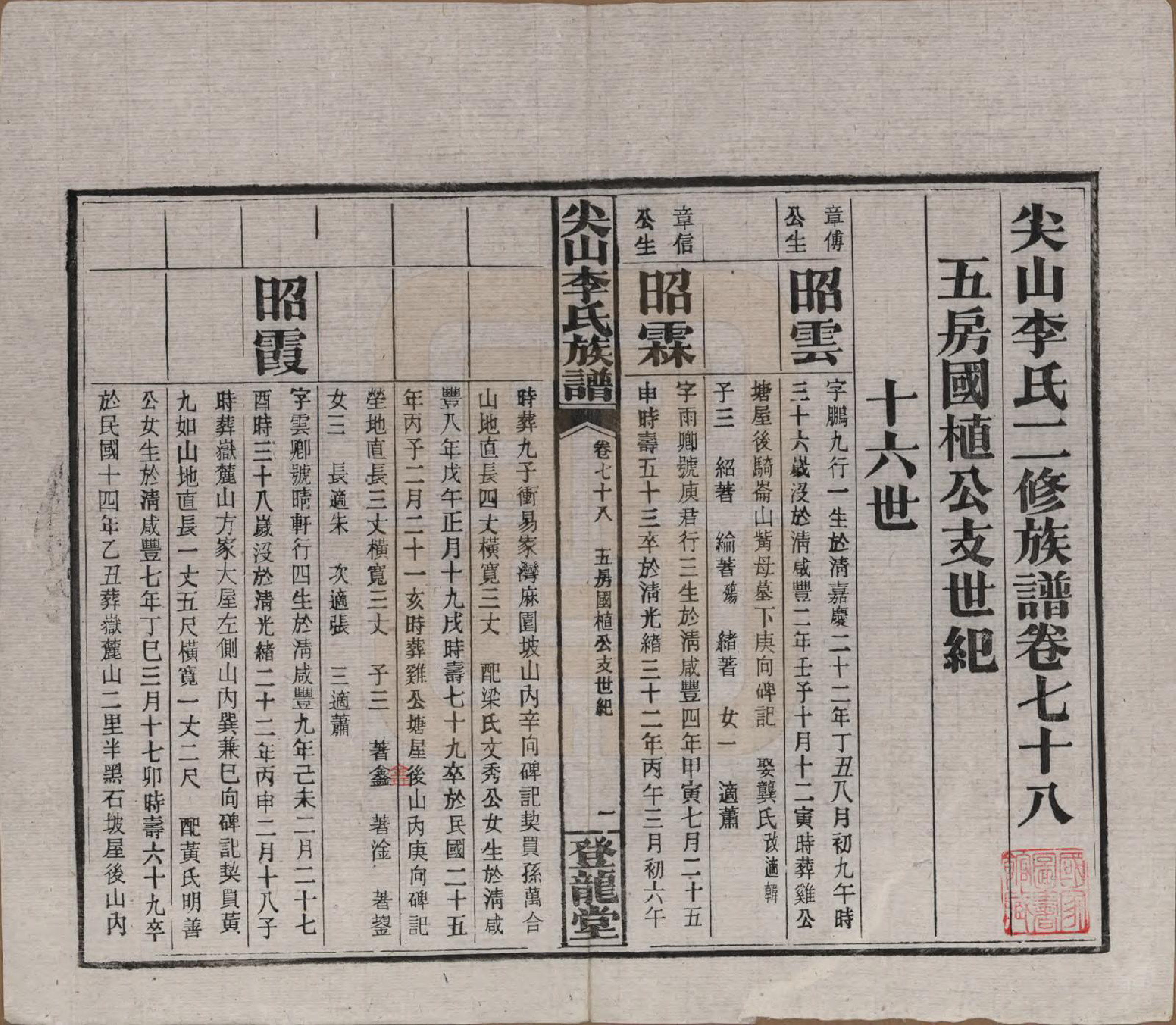 GTJP0801.李.湖南长沙.尖山李氏族谱.民国38年（1949）_078.pdf_第2页