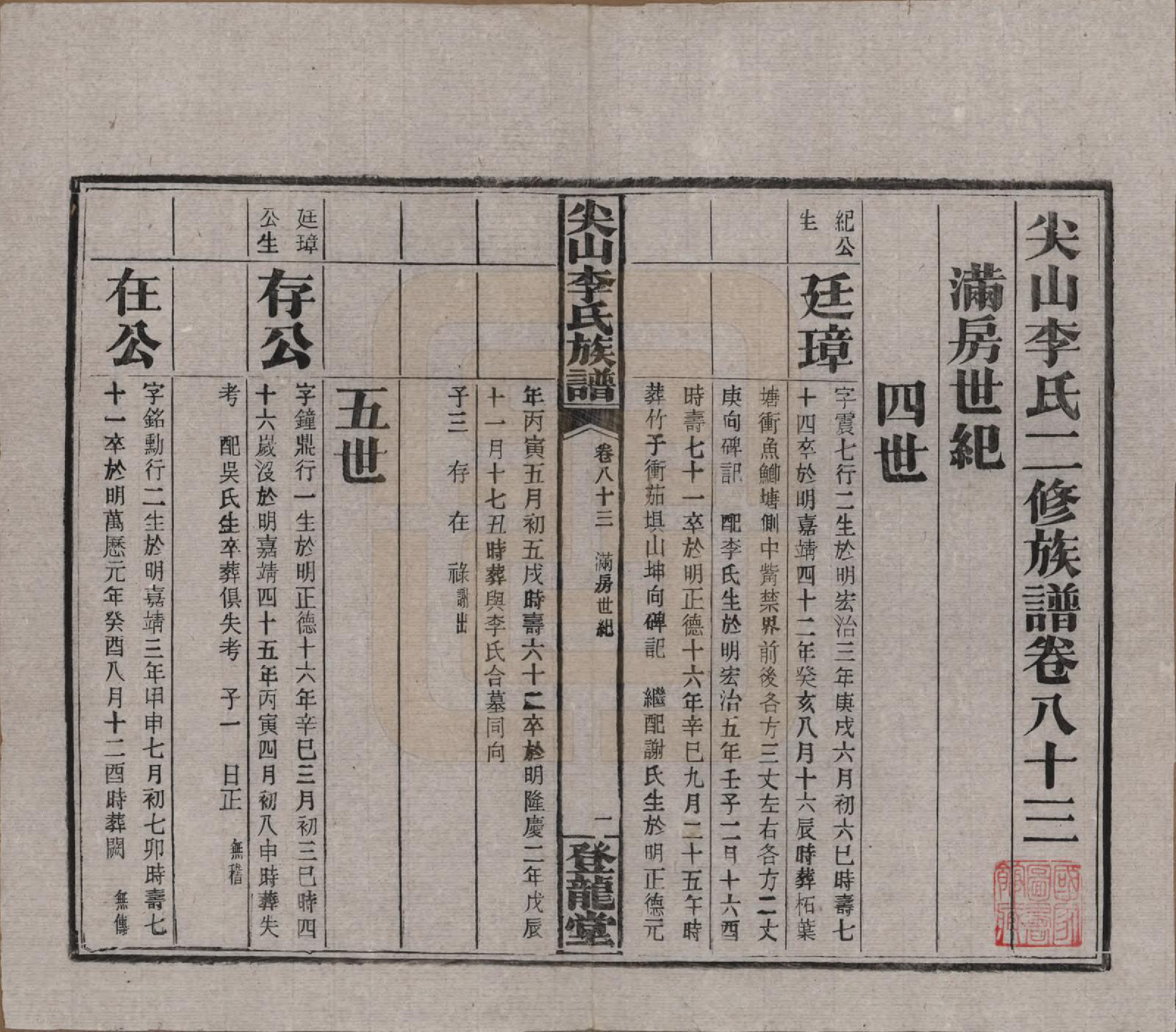 GTJP0801.李.湖南长沙.尖山李氏族谱.民国38年（1949）_083.pdf_第2页