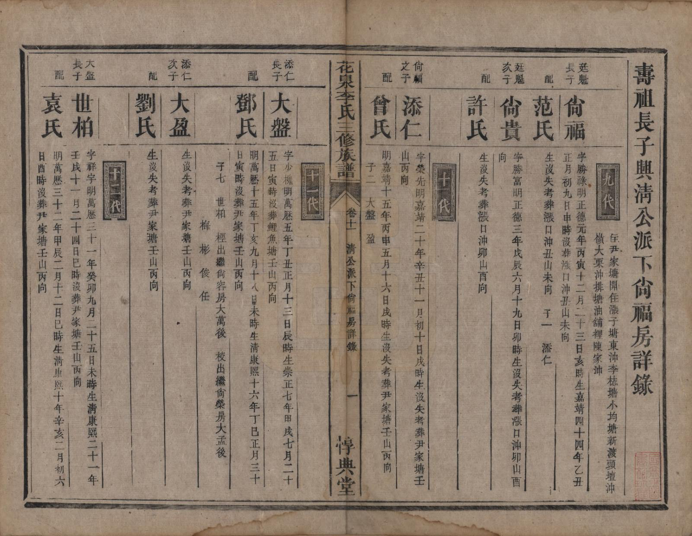 GTJP0848.李.湖南衡阳.花泉李氏三修族谱十二卷.清光绪十九年（1893）_011.pdf_第1页