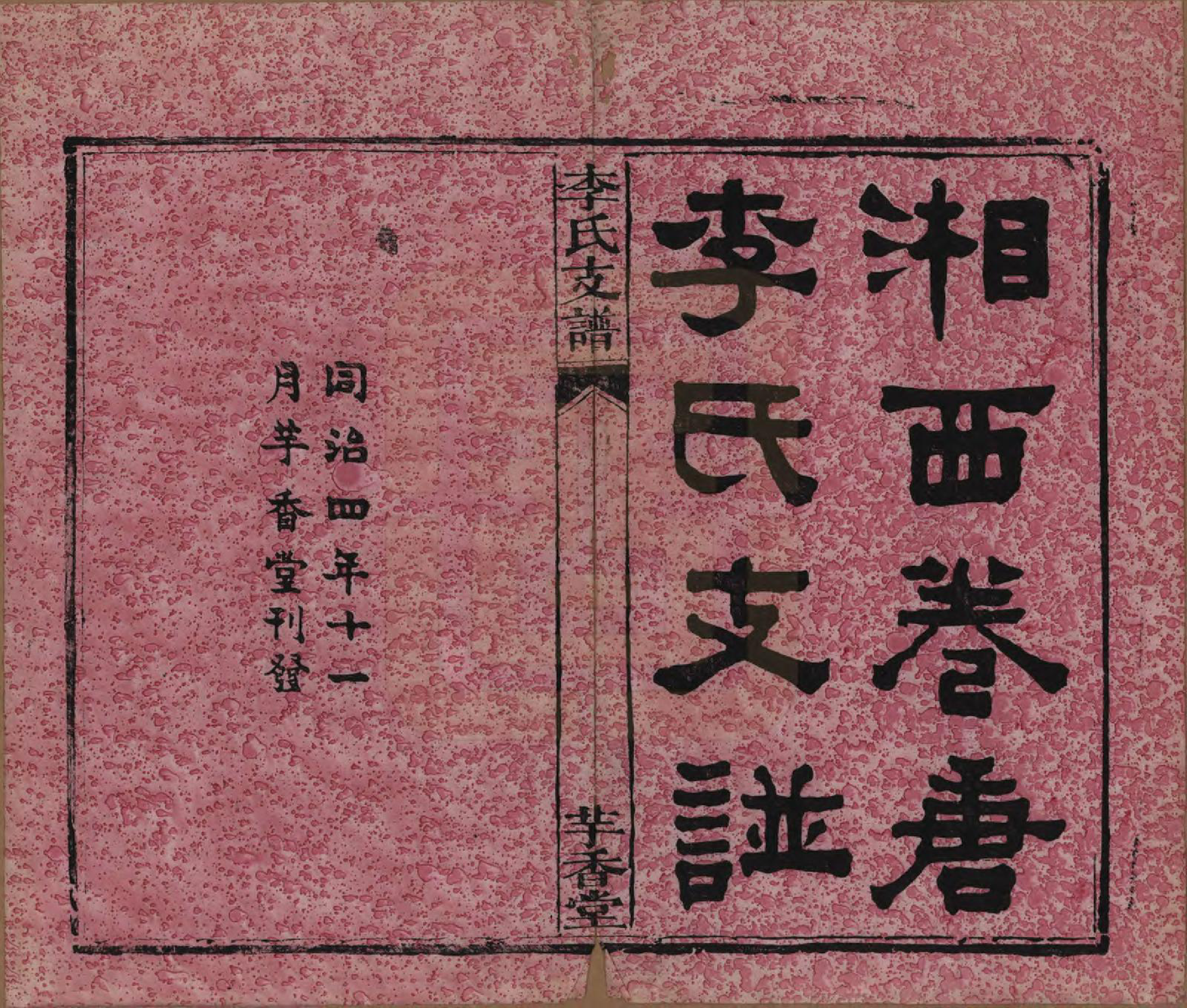 GTJP0859.李.湖南.李氏支谱四卷首三卷.清同治四年（1875）_001.pdf_第2页