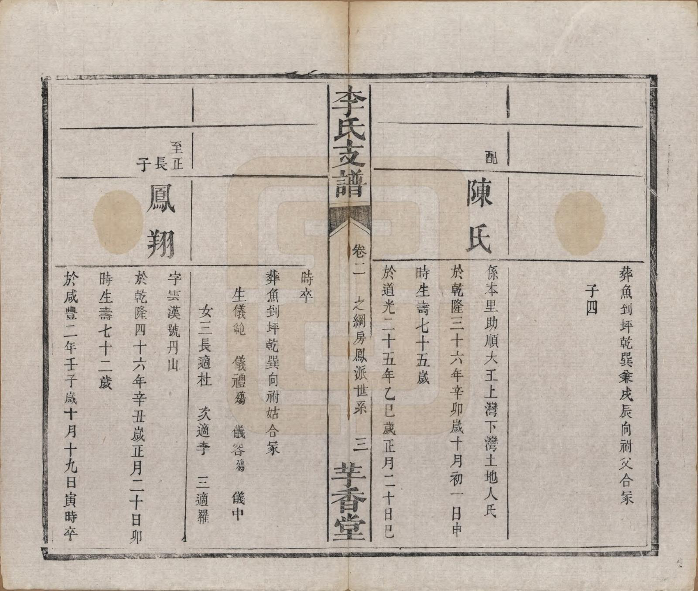 GTJP0859.李.湖南.李氏支谱四卷首三卷.清同治四年（1875）_002.pdf_第3页