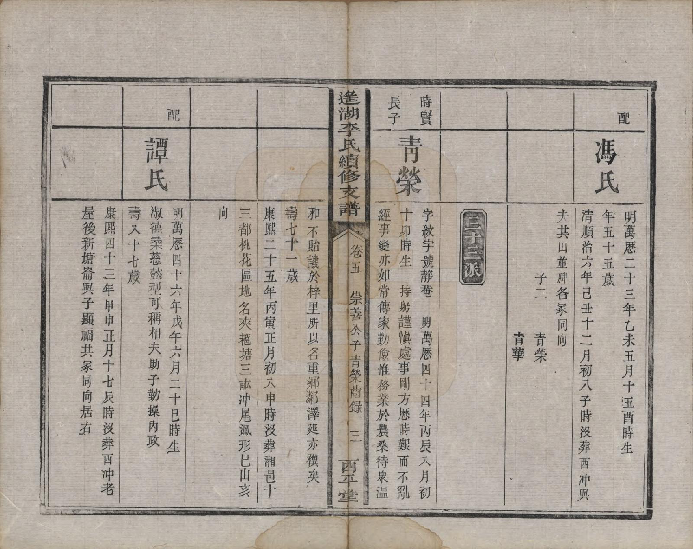 GTJP0860.李.湖南湘乡.遥湖李氏续修支谱十卷.清同治元年（1862）_005.pdf_第3页