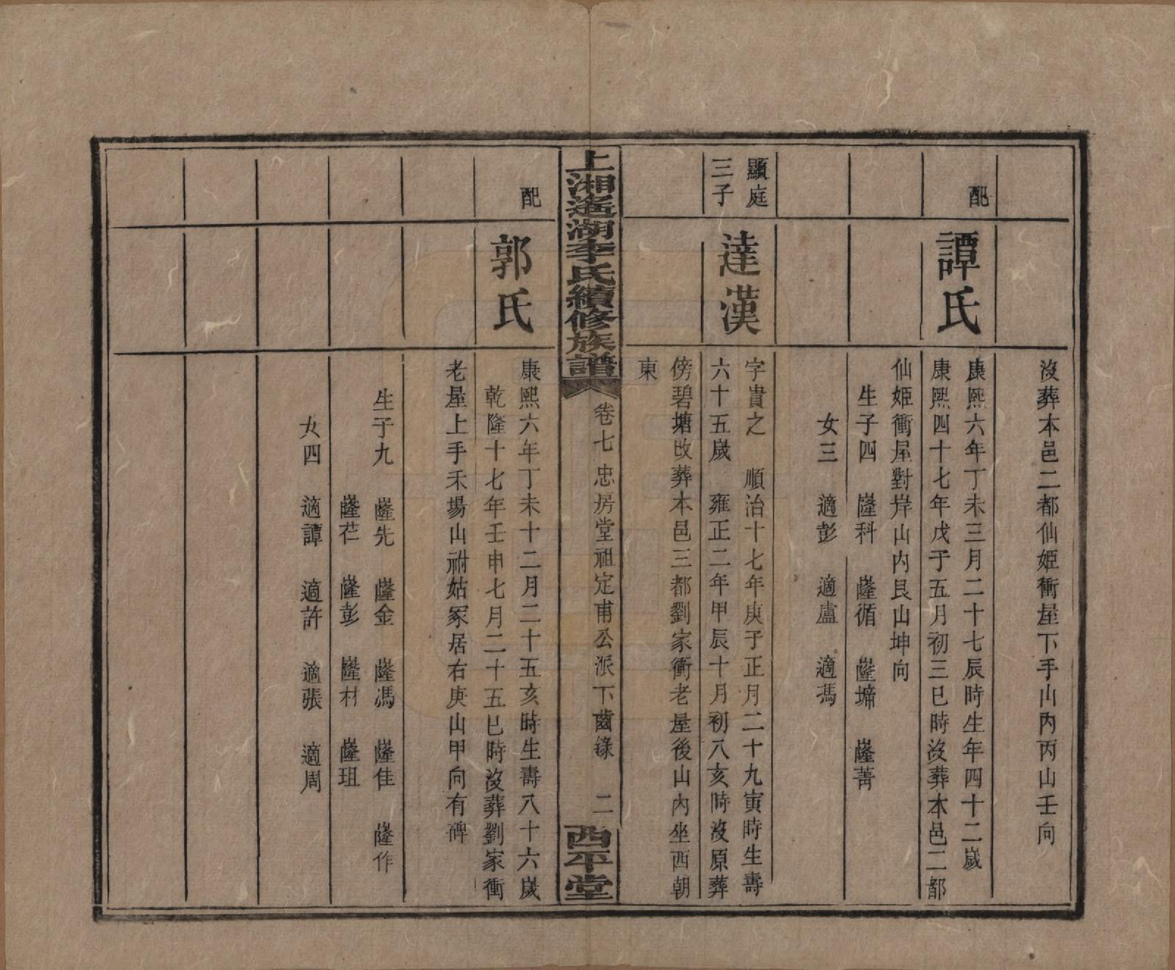 GTJP0862.李.湖南湘乡.遥湖西平李氏族谱十七卷.清宣统三年（1911）_007.pdf_第2页