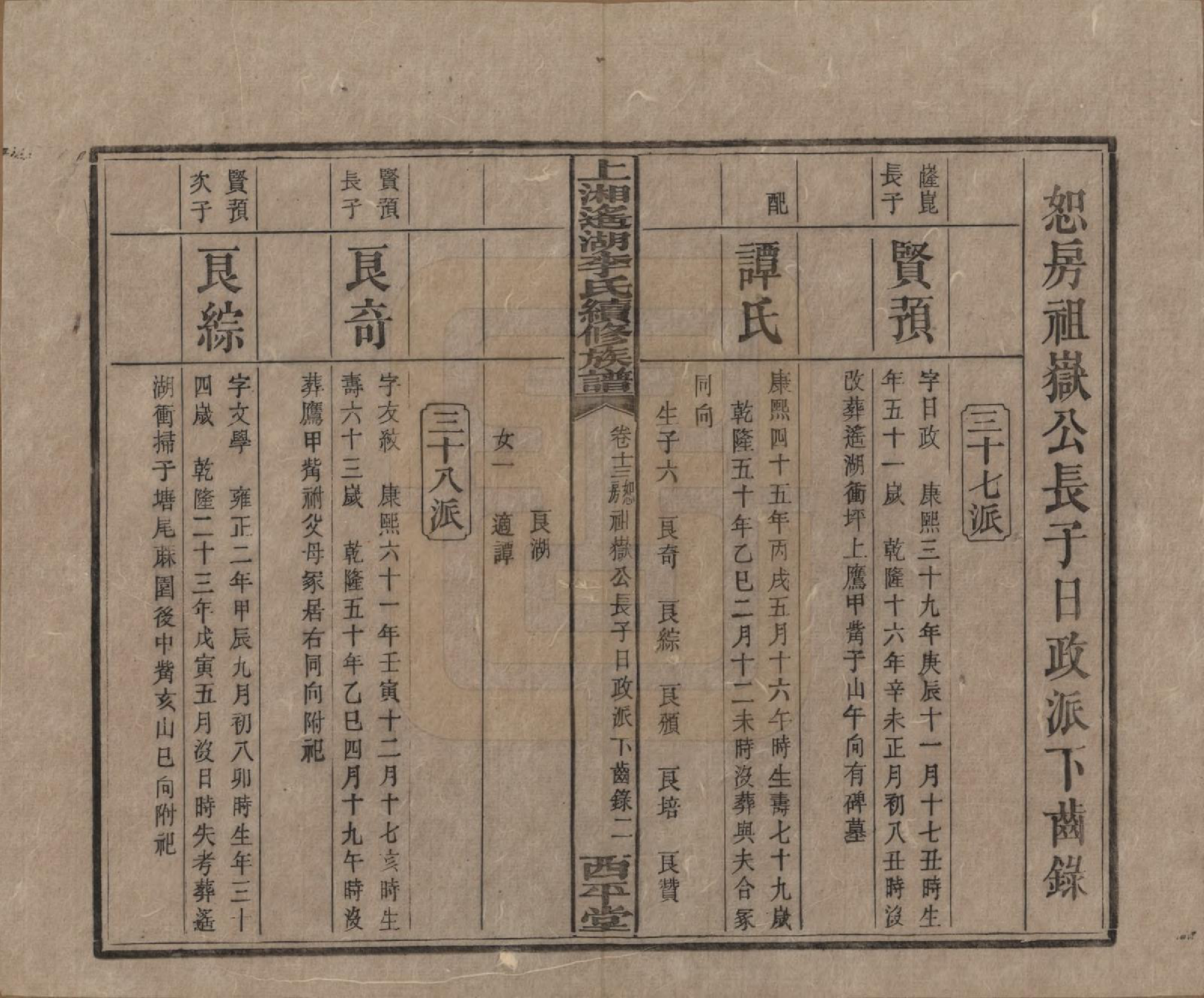 GTJP0862.李.湖南湘乡.遥湖西平李氏族谱十七卷.清宣统三年（1911）_013.pdf_第2页