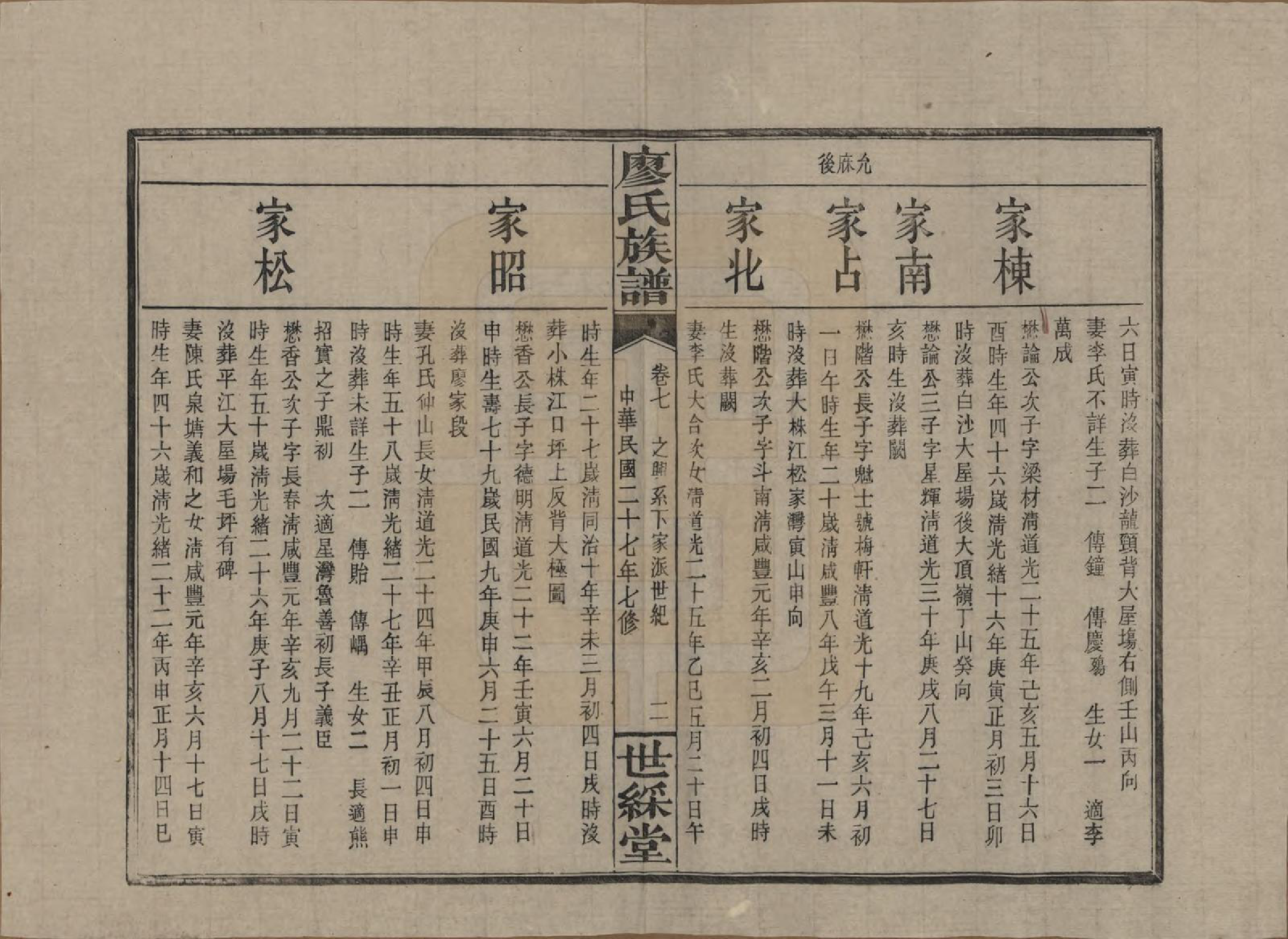 GTJP0874.廖.湖南浏阳.浏东廖氏族谱.民国二十八年（1939年）_007.pdf_第2页