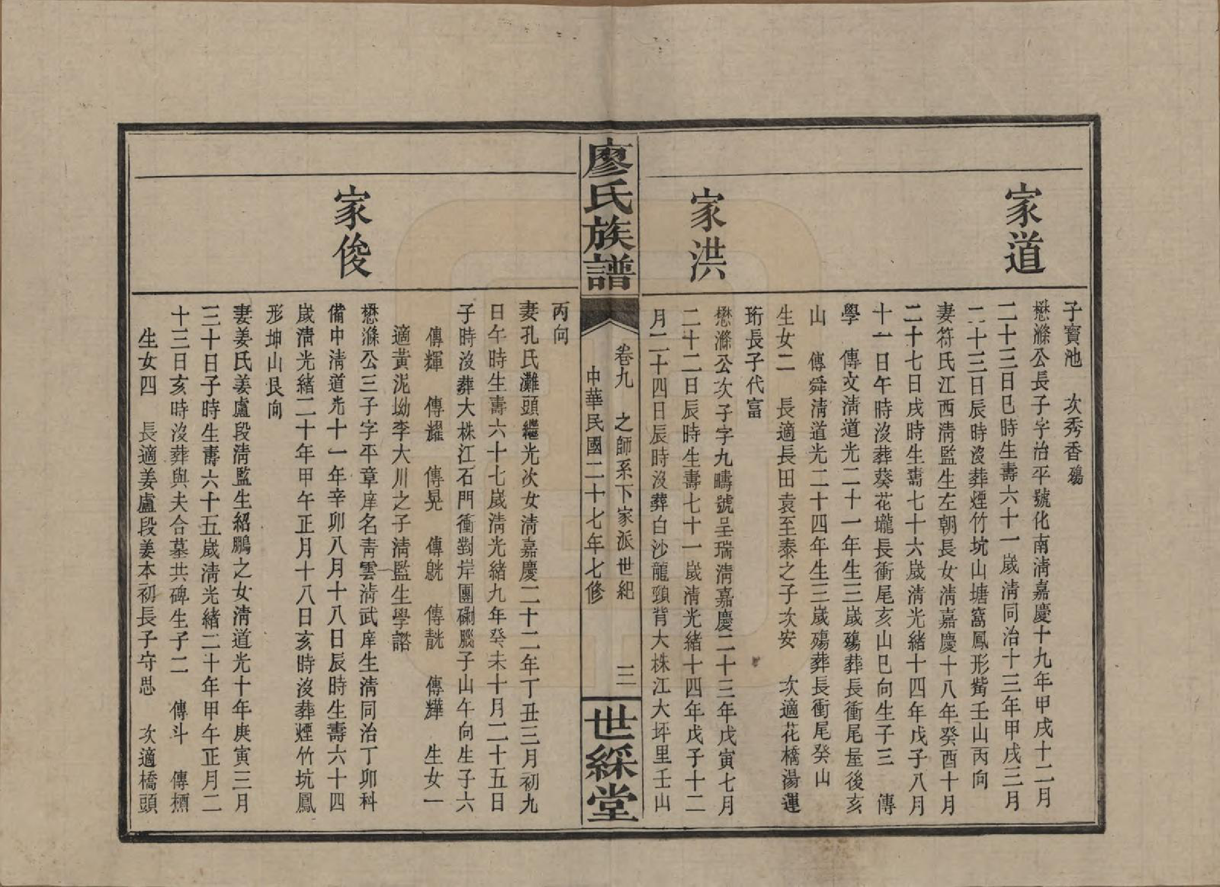 GTJP0874.廖.湖南浏阳.浏东廖氏族谱.民国二十八年（1939年）_009.pdf_第3页