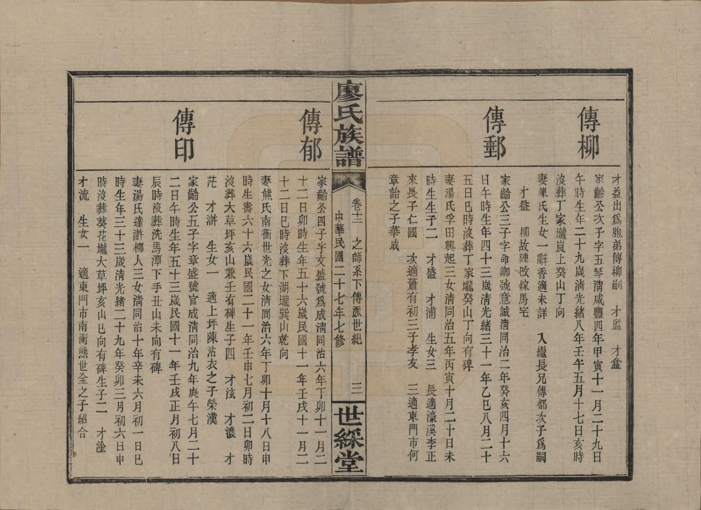 GTJP0874.廖.湖南浏阳.浏东廖氏族谱.民国二十八年（1939年）_012.pdf_第3页