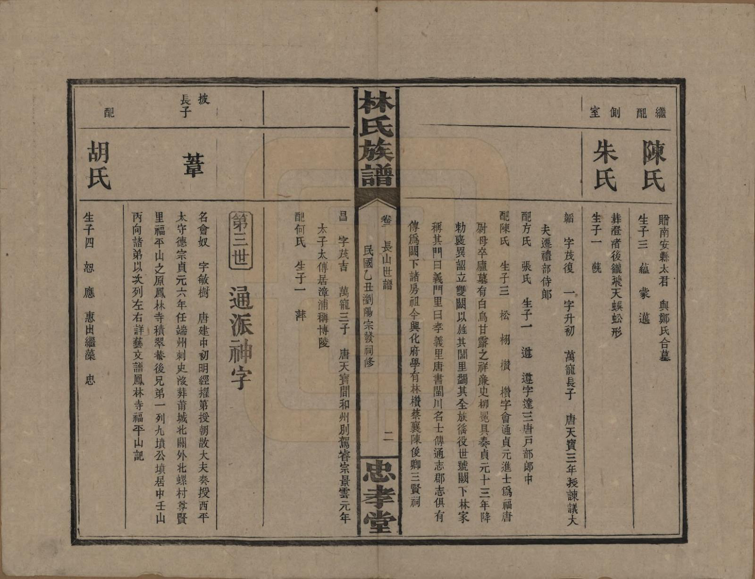 GTJP0892.林.湖南浏阳.林氏族谱三十一卷.民国十五年(1926)_002.pdf_第2页