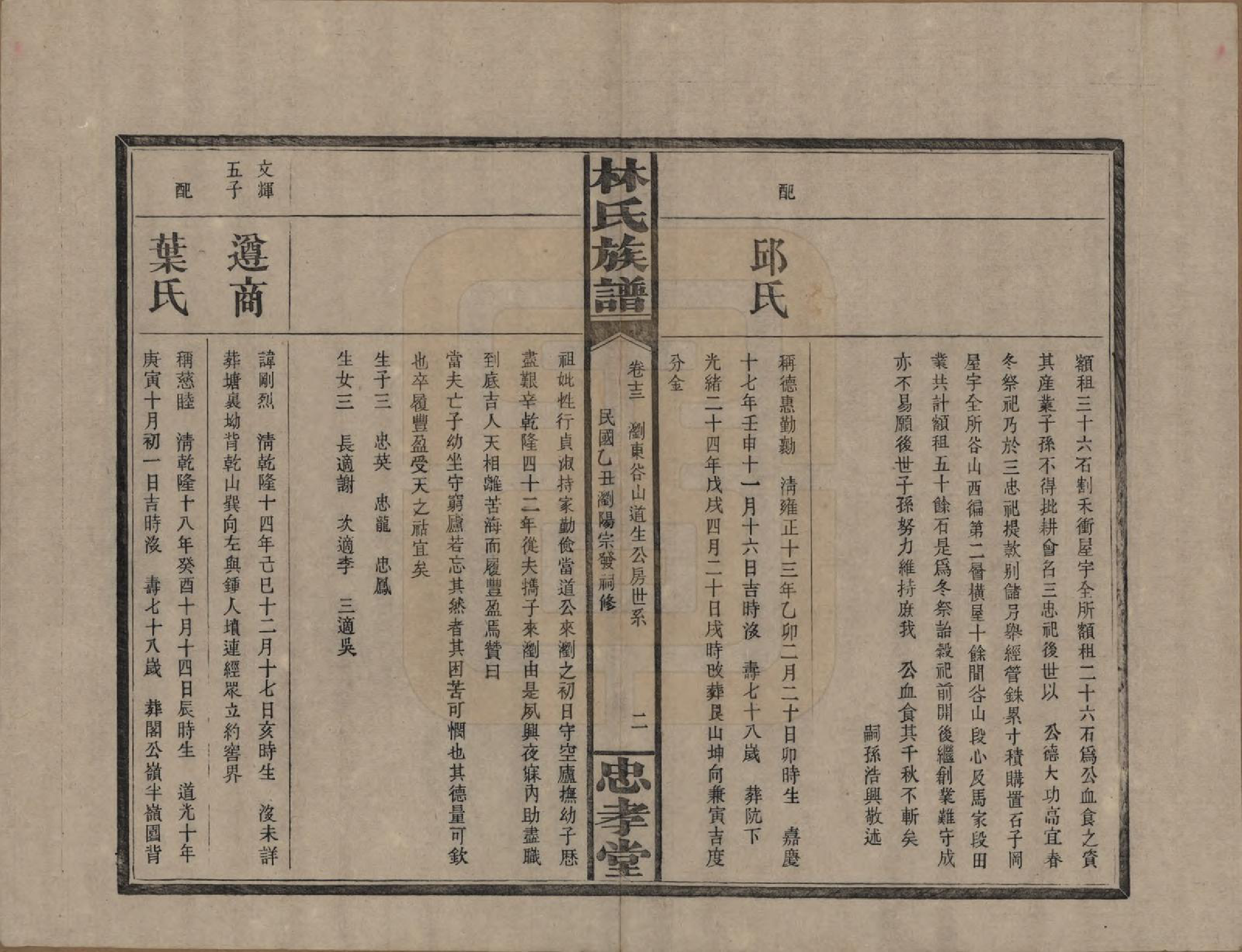 GTJP0892.林.湖南浏阳.林氏族谱三十一卷.民国十五年(1926)_013.pdf_第2页