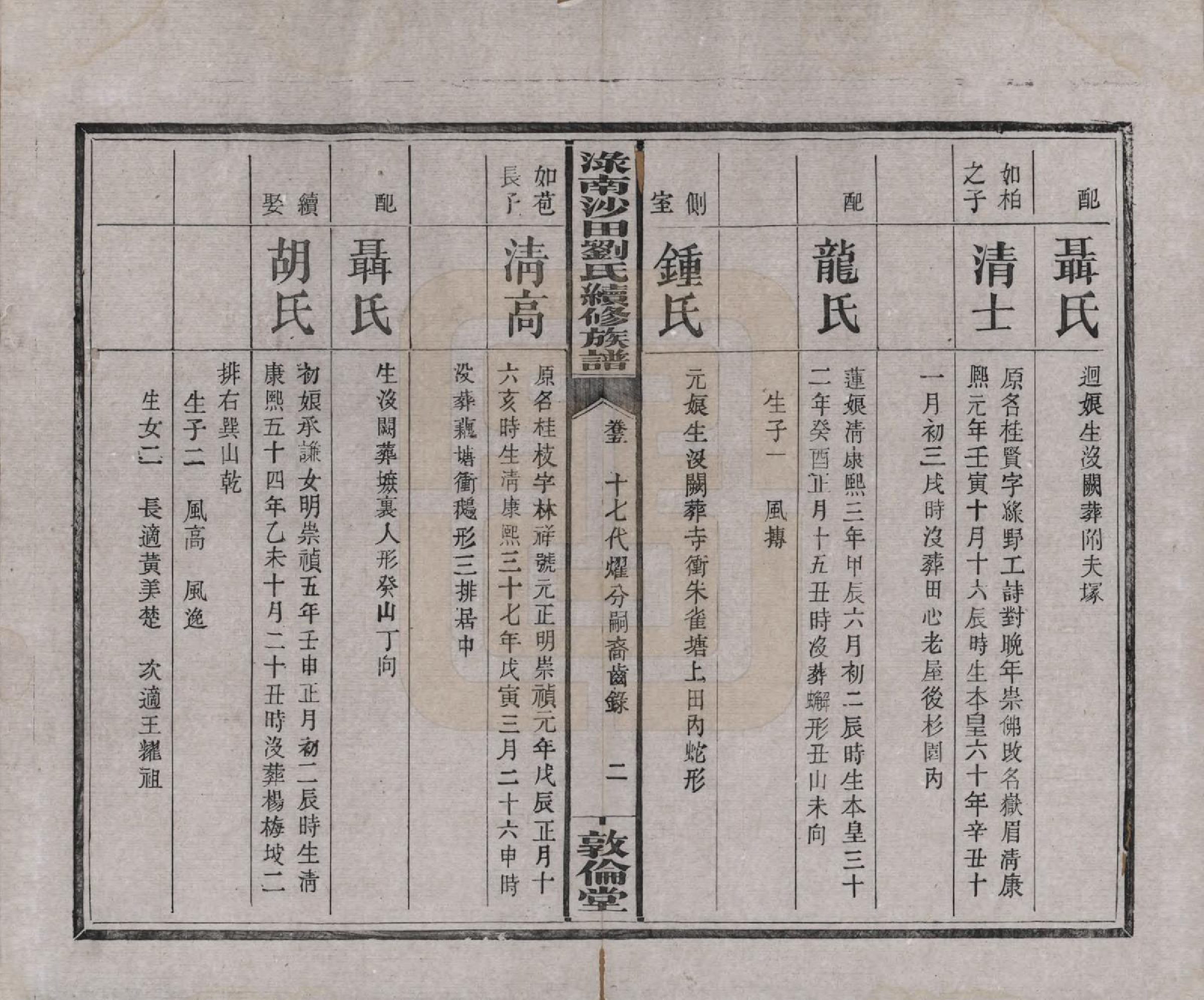 GTJP0927.刘.湖南.渌南沙田刘氏续修族谱十卷.民国九年（1920）_005.pdf_第2页