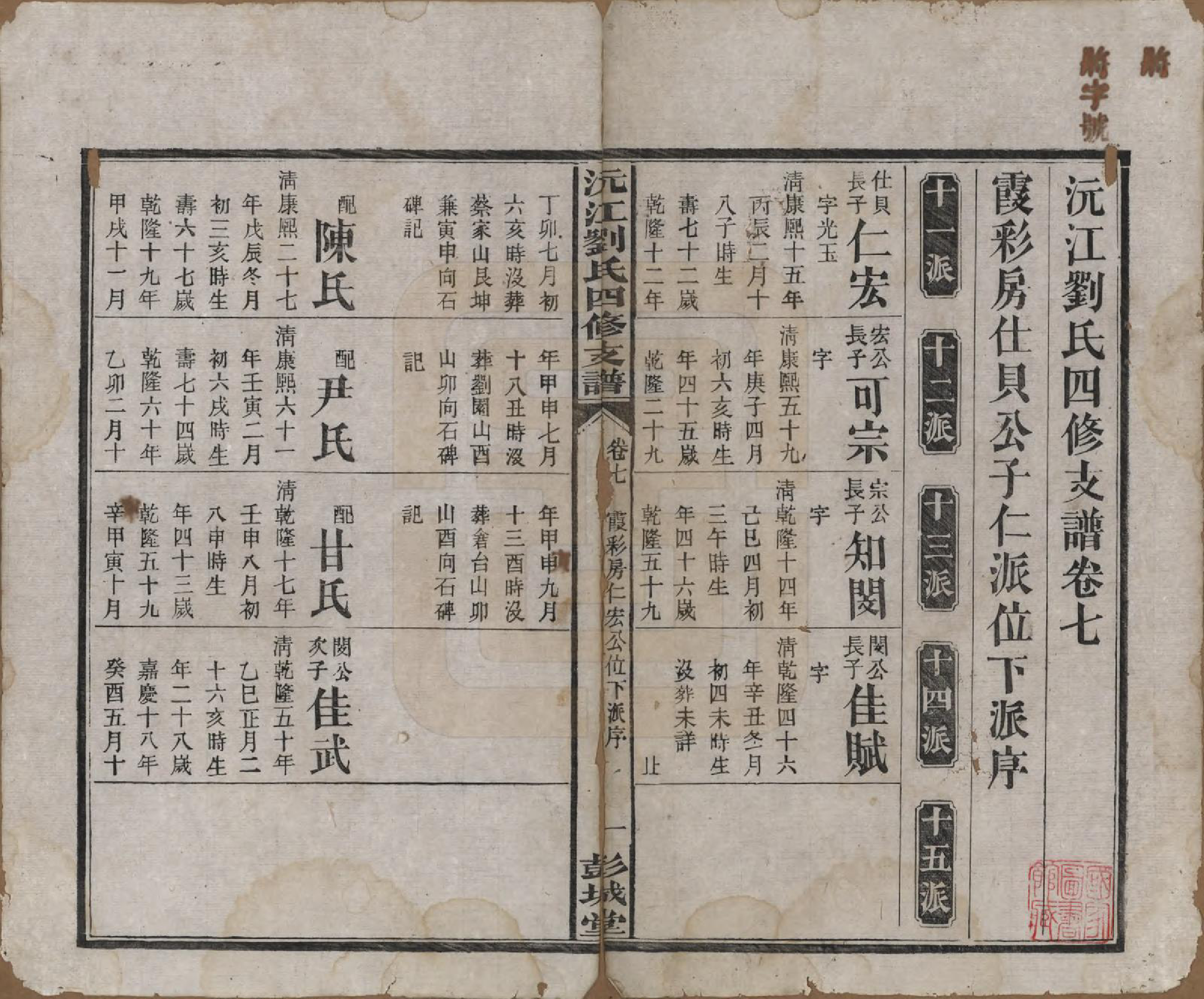 GTJP0947.刘.湖南沅江.沅江刘氏四修支谱十四卷.民国十九年（1930）_007.pdf_第1页