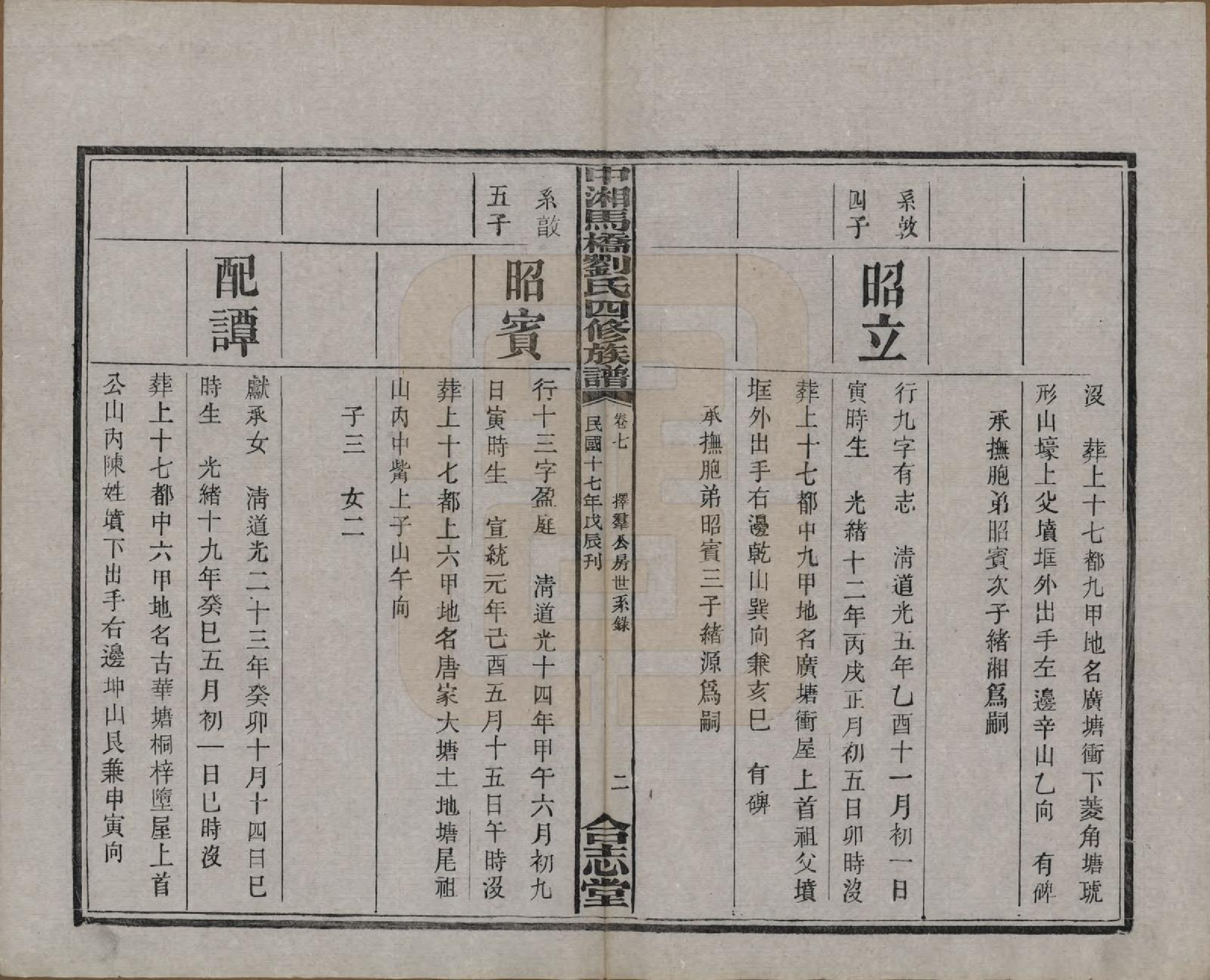 GTJP0950.刘.湖南湘潭.中湘马桥刘氏四修族谱十卷.民国十七年（1928）_007.pdf_第3页