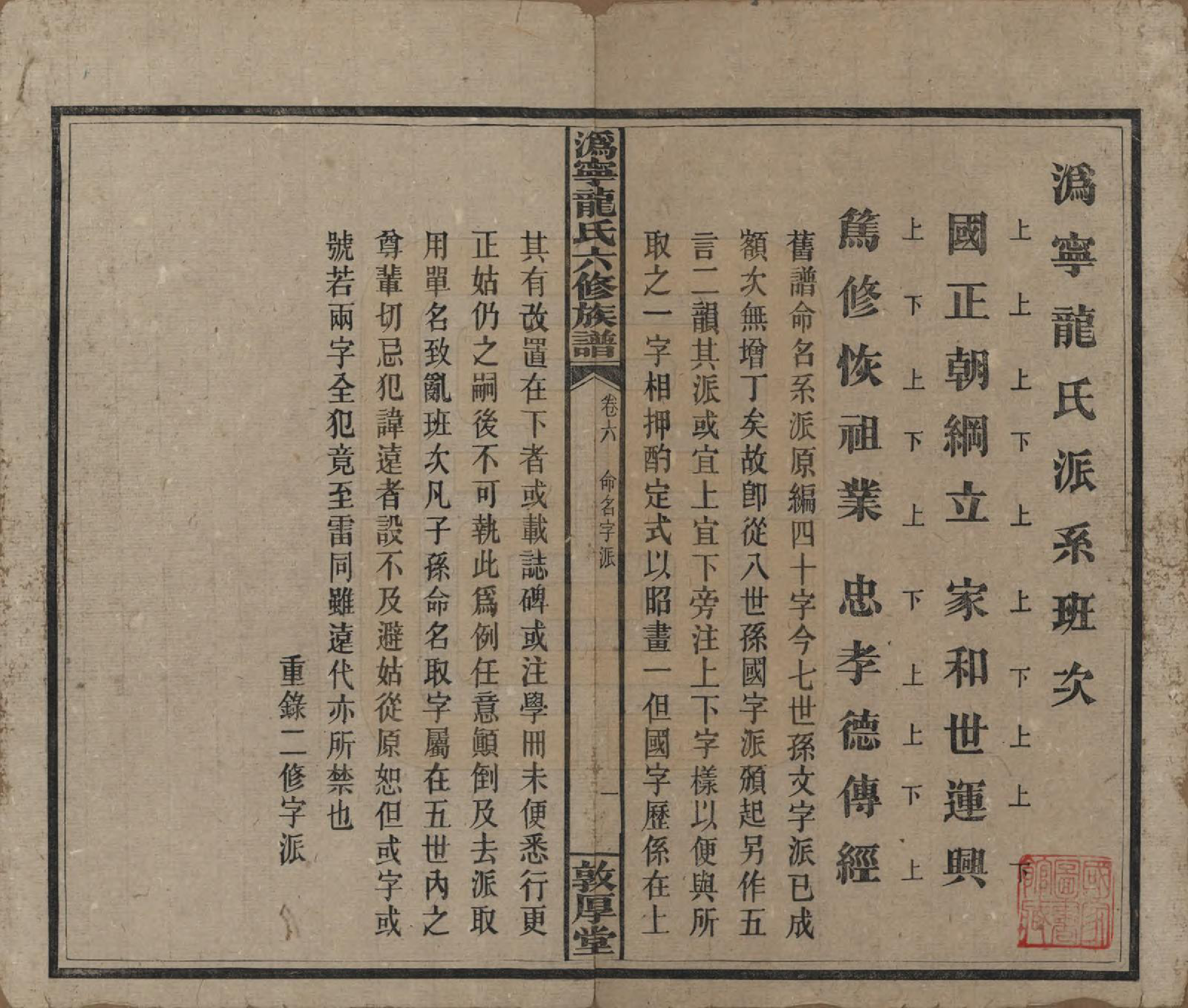 GTJP1001.龙.湖南宁乡.伪宁龙氏六修族谱.民国31年（1942）_006.pdf_第2页