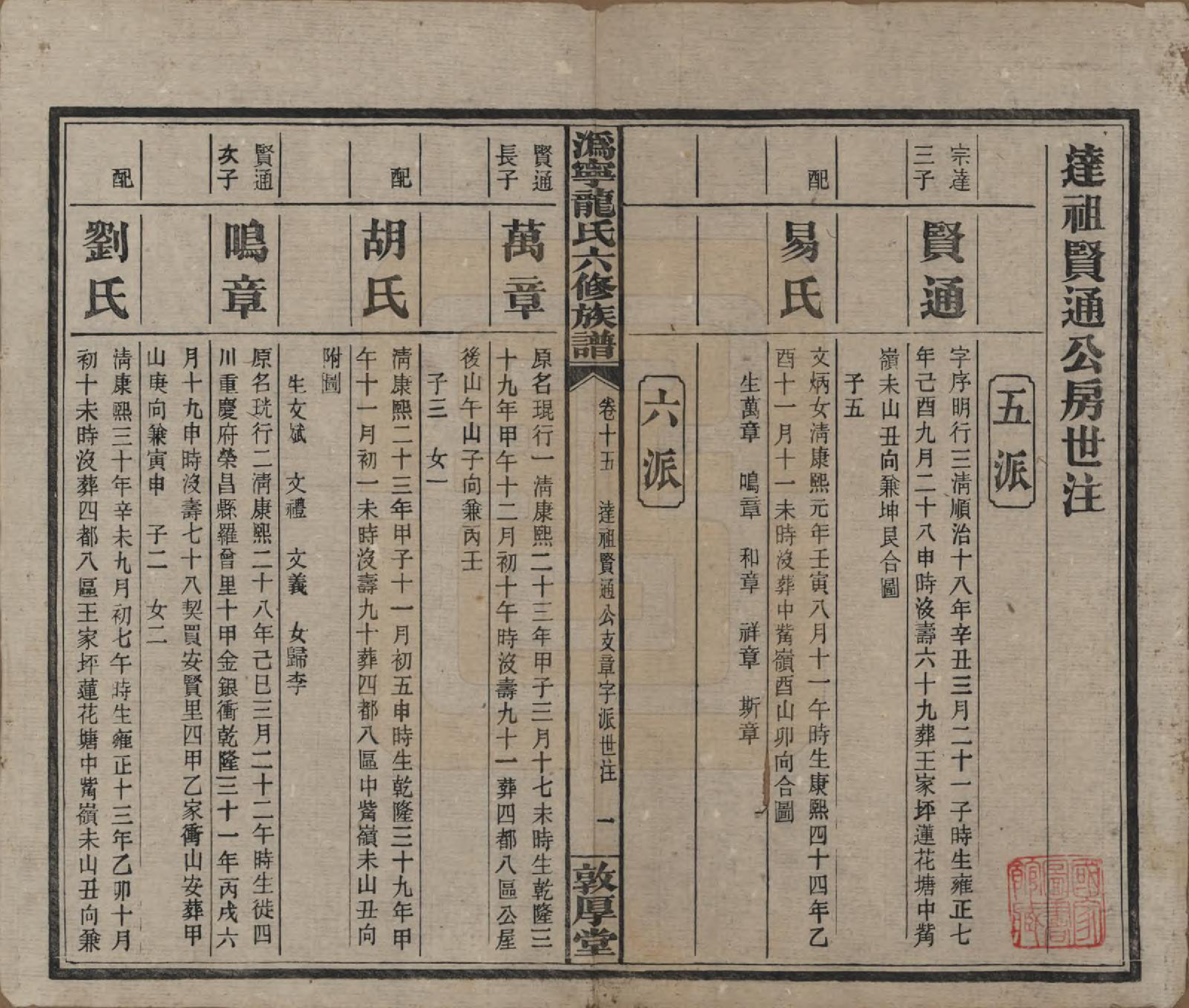 GTJP1001.龙.湖南宁乡.伪宁龙氏六修族谱.民国31年（1942）_015.pdf_第2页