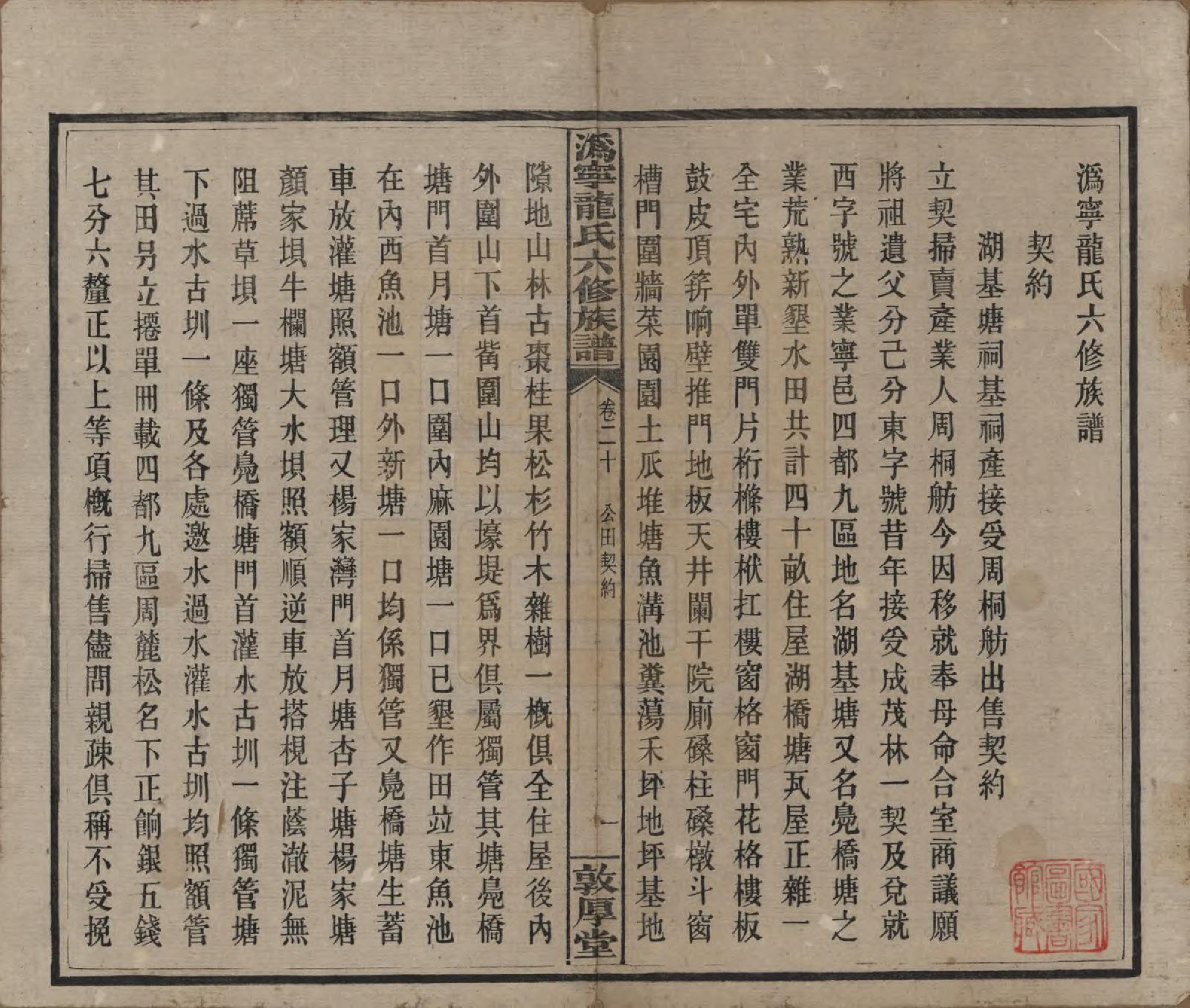 GTJP1001.龙.湖南宁乡.伪宁龙氏六修族谱.民国31年（1942）_020.pdf_第2页