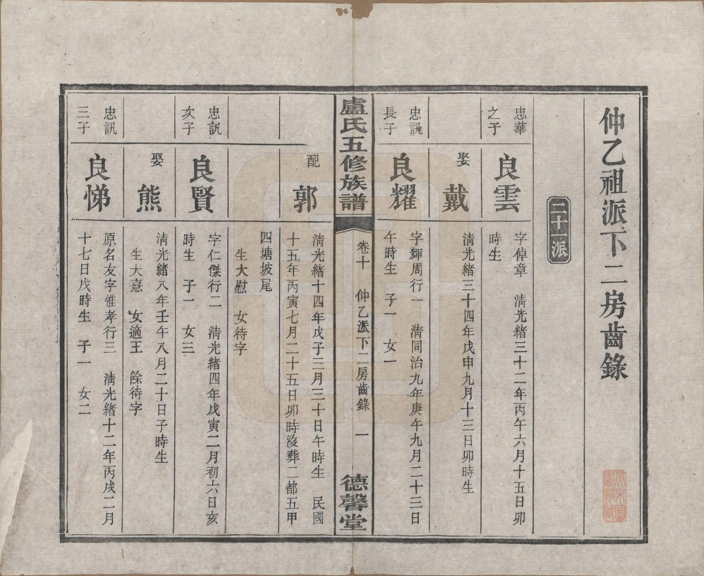 GTJP1009.卢.湖南.中湘瓮门湾卢氏五修族谱二十卷.民国十六年（1927）_010.pdf_第2页