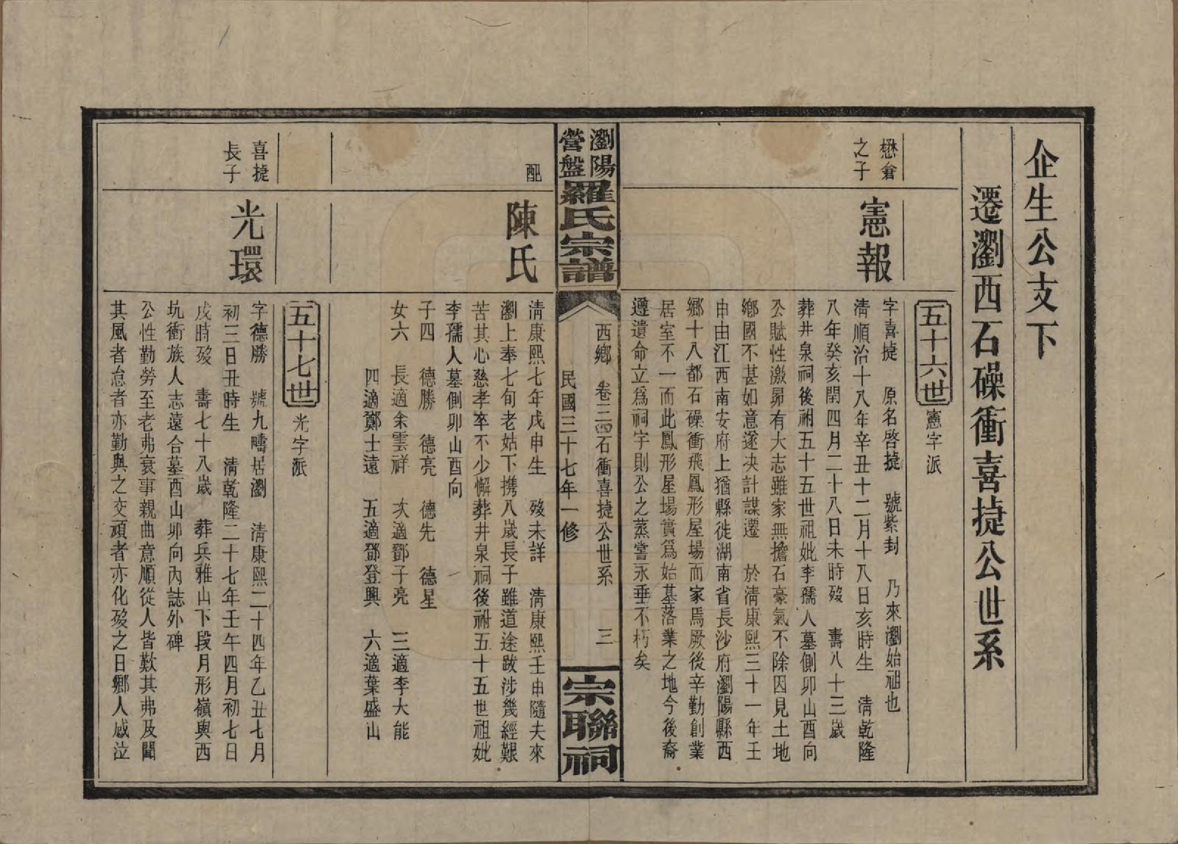 GTJP1036.罗.湖南浏阳.浏阳营盘罗氏宗谱.民国37年(1948)_034.pdf_第3页