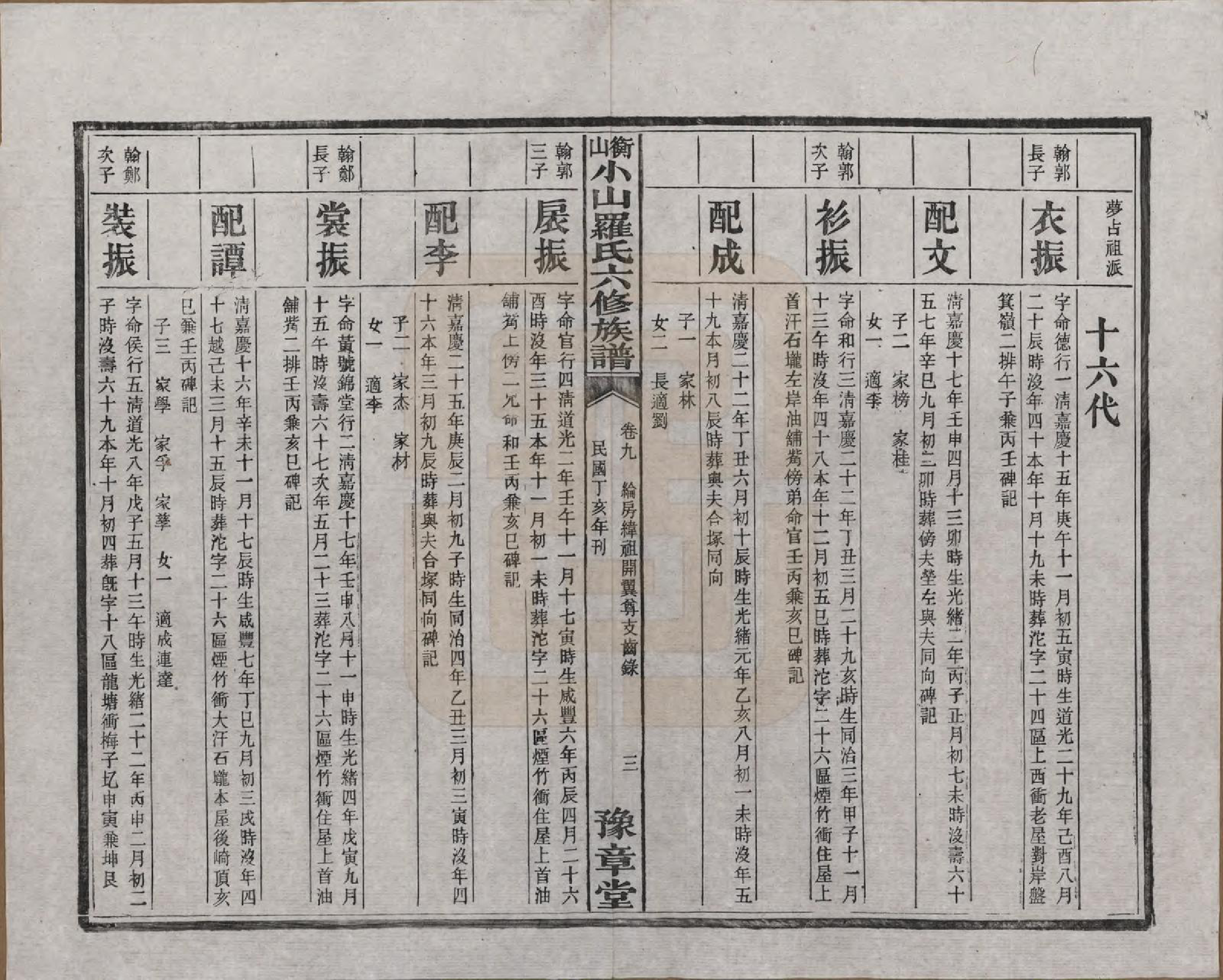 GTJP1037.罗.湖南湘乡.衡山小山罗氏六修族谱.民国37年[1948]_009.pdf_第3页