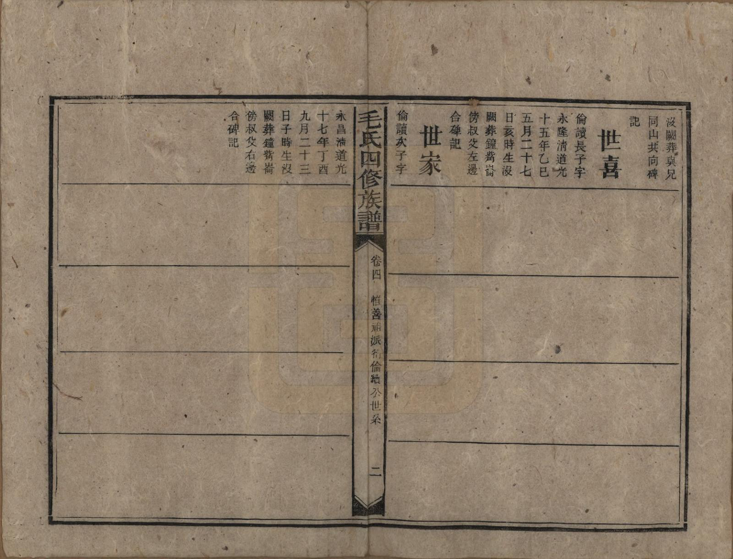 GTJP1072.毛.湖南安化.毛氏四修族谱.民国九年(1920)_004.pdf_第2页