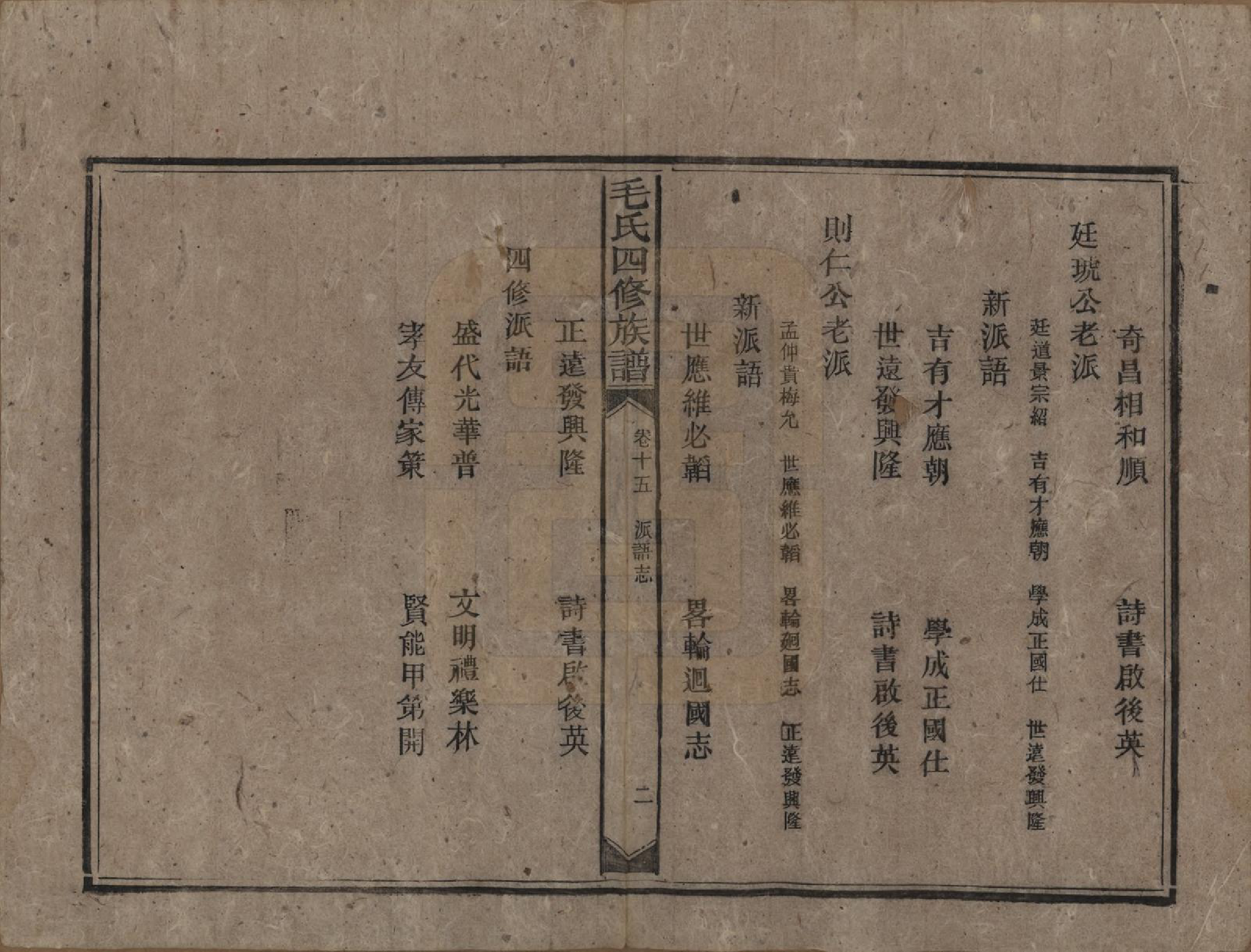 GTJP1072.毛.湖南安化.毛氏四修族谱.民国九年(1920)_015.pdf_第2页