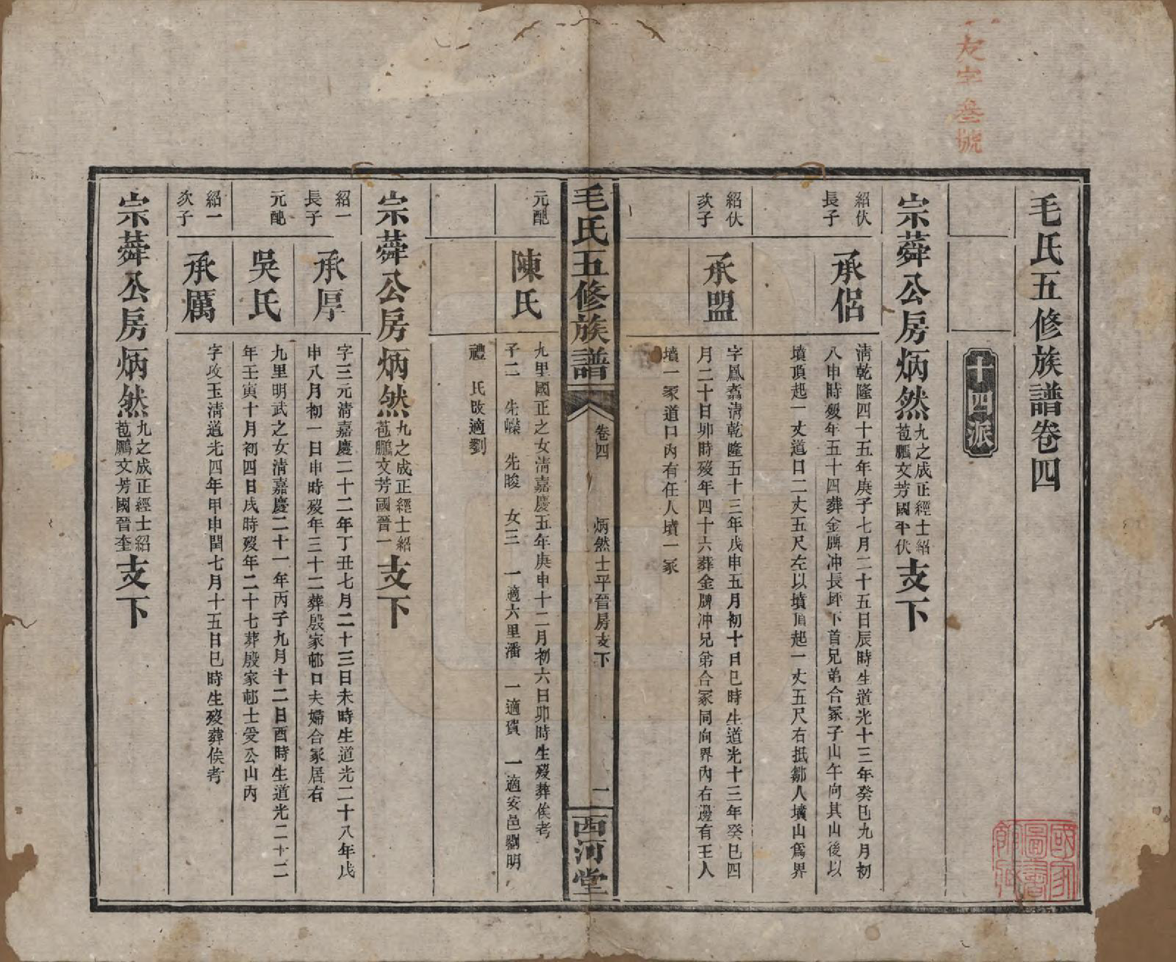 GTJP1077.毛.湖南益阳.益阳毛氏四修族谱.清光绪二十六年(1900)_004.pdf_第1页