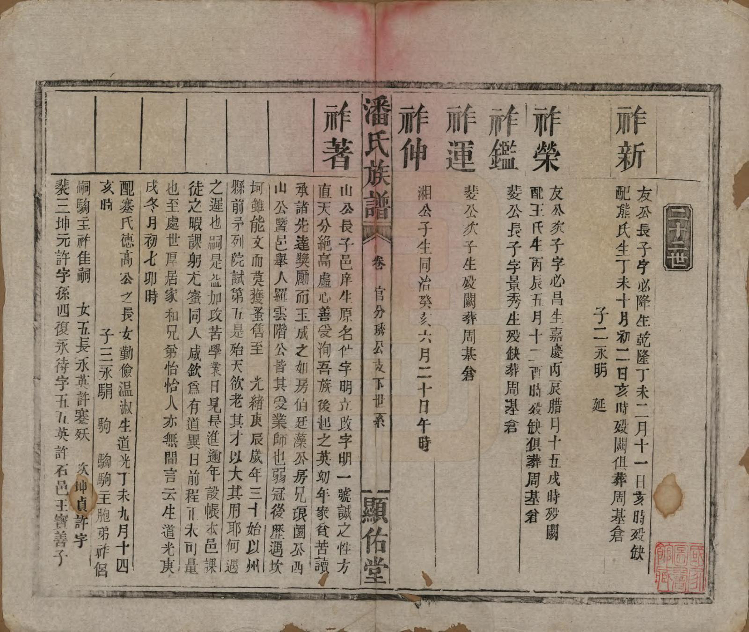 GTJP1123.潘.湖南湘乡.潘氏族谱.清光绪21年[1895]_012.pdf_第1页