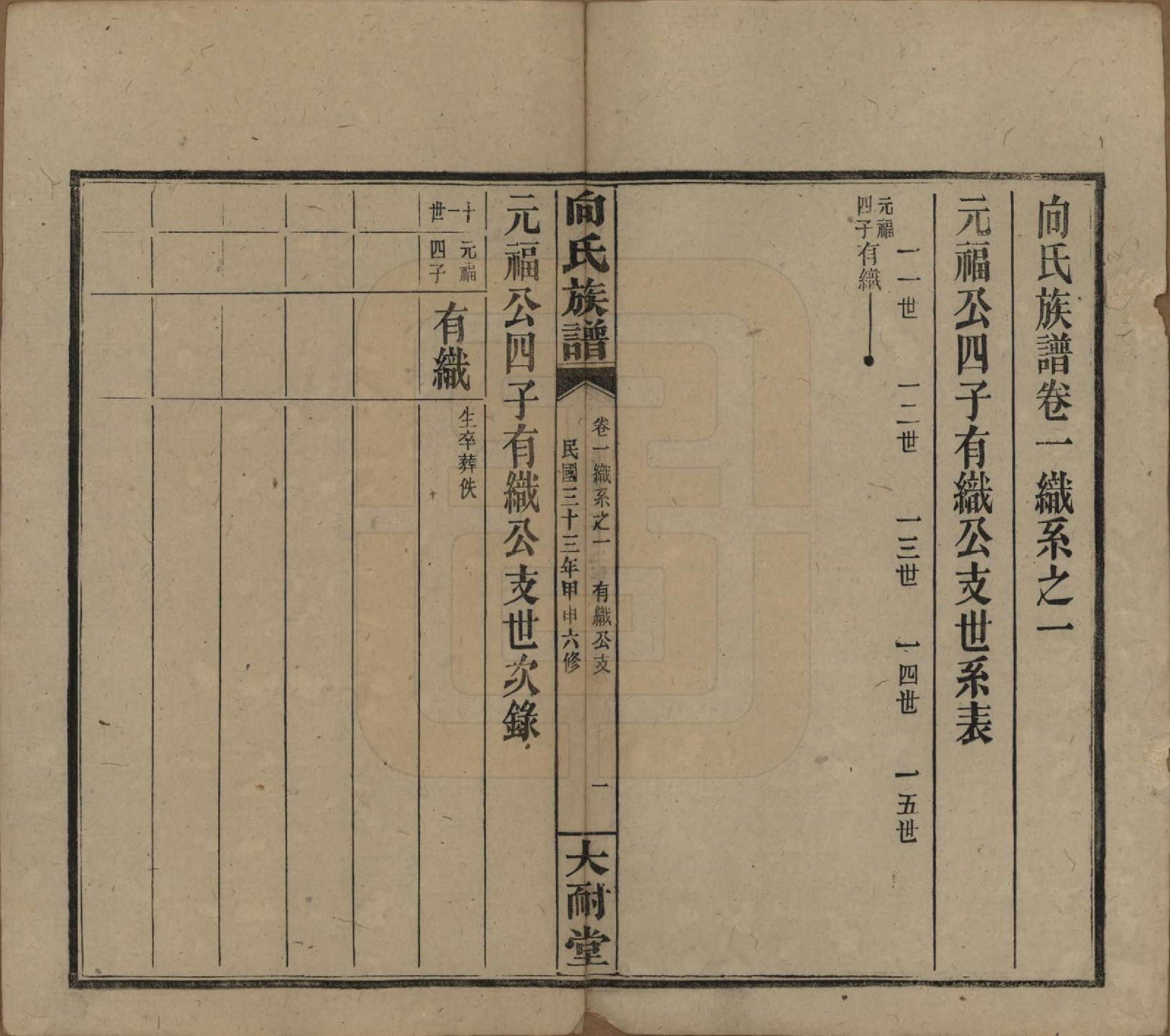 GTJP1738.向.湖南岳阳.向氏族谱.民国33年[1944]_401.pdf_第2页