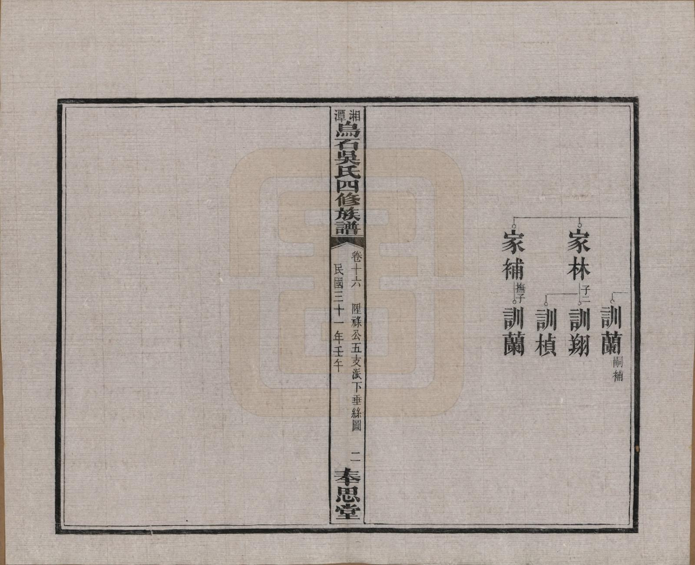 GTJP1662.吴.湖南湘潭.湘潭乌石吴氏四修族谱五十九卷.民国三十一年（1942）_016.pdf_第2页