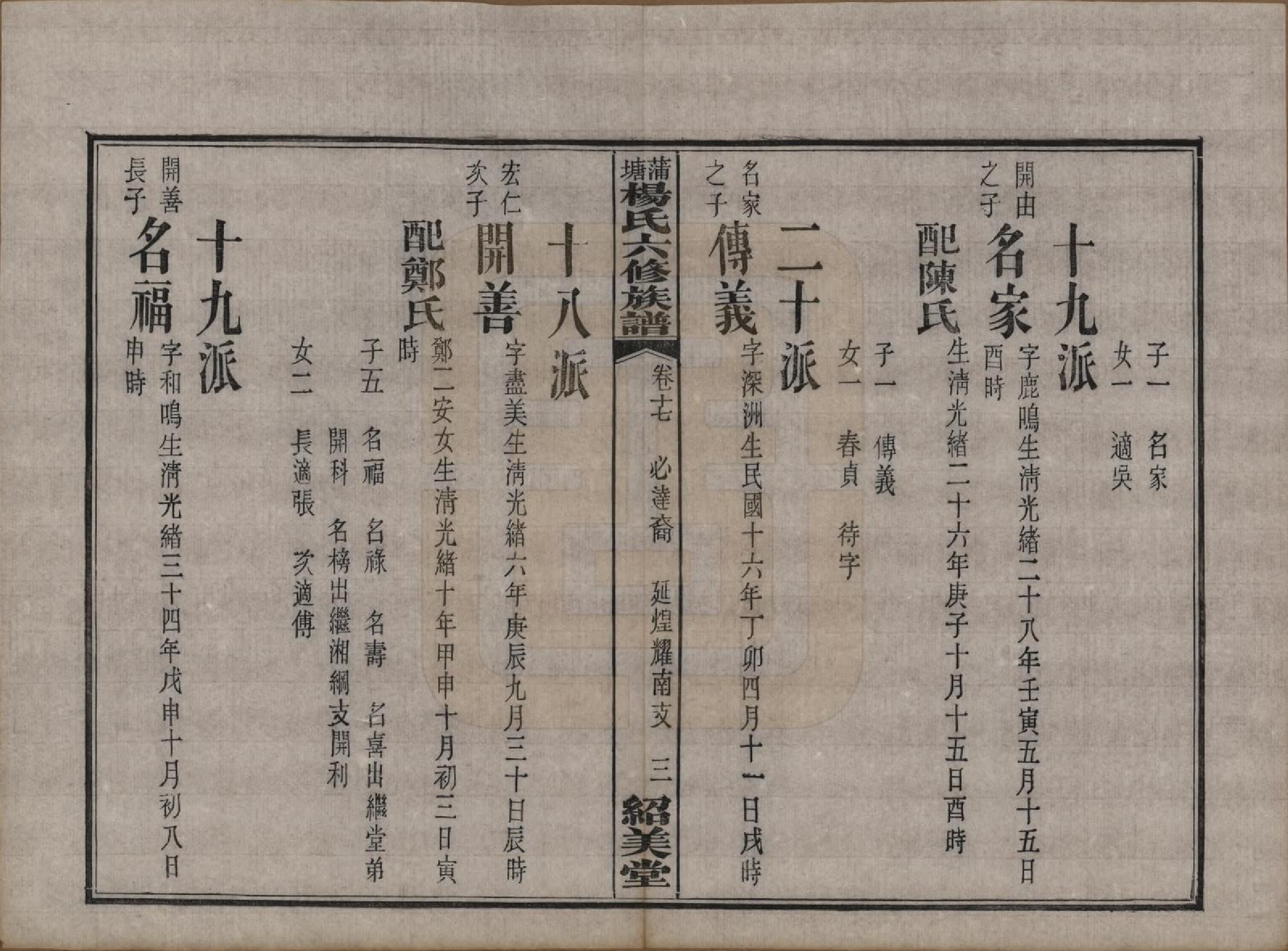 GTJP1941.杨.湖南长沙.蒲塘杨氏六修族谱.民国18年[1929]_017.pdf_第3页