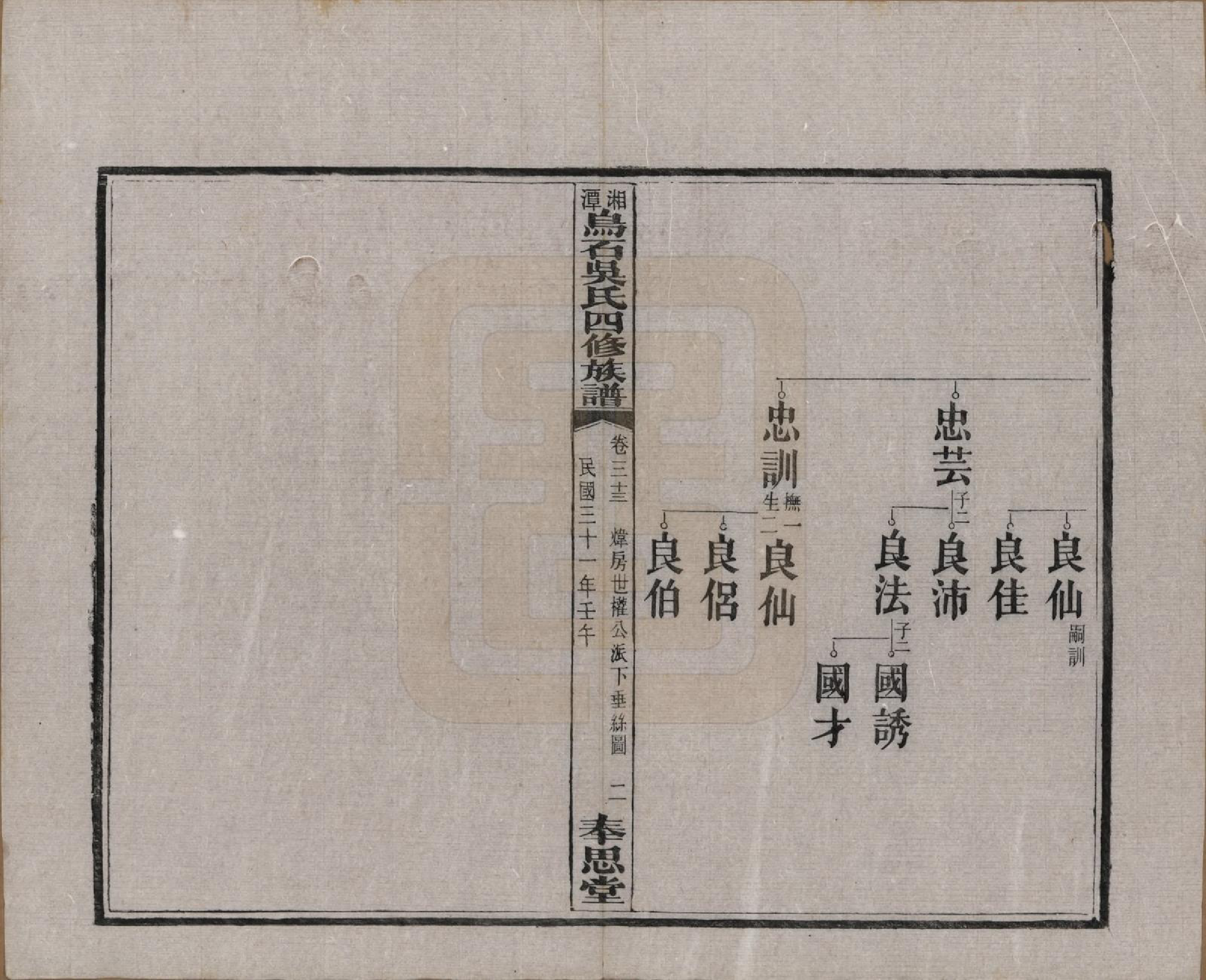 GTJP1662.吴.湖南湘潭.湘潭乌石吴氏四修族谱五十九卷.民国三十一年（1942）_033.pdf_第3页