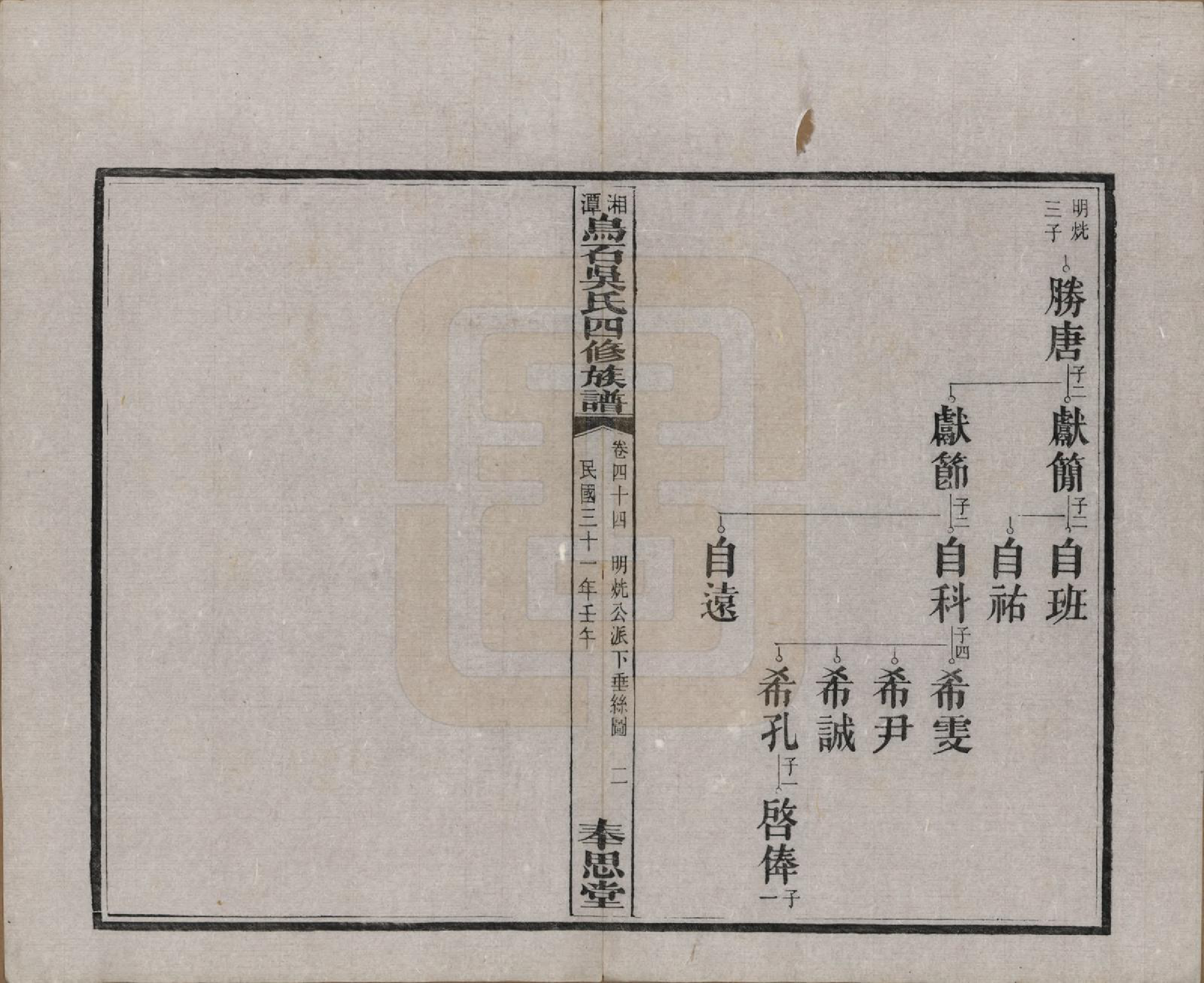 GTJP1662.吴.湖南湘潭.湘潭乌石吴氏四修族谱五十九卷.民国三十一年（1942）_044.pdf_第3页