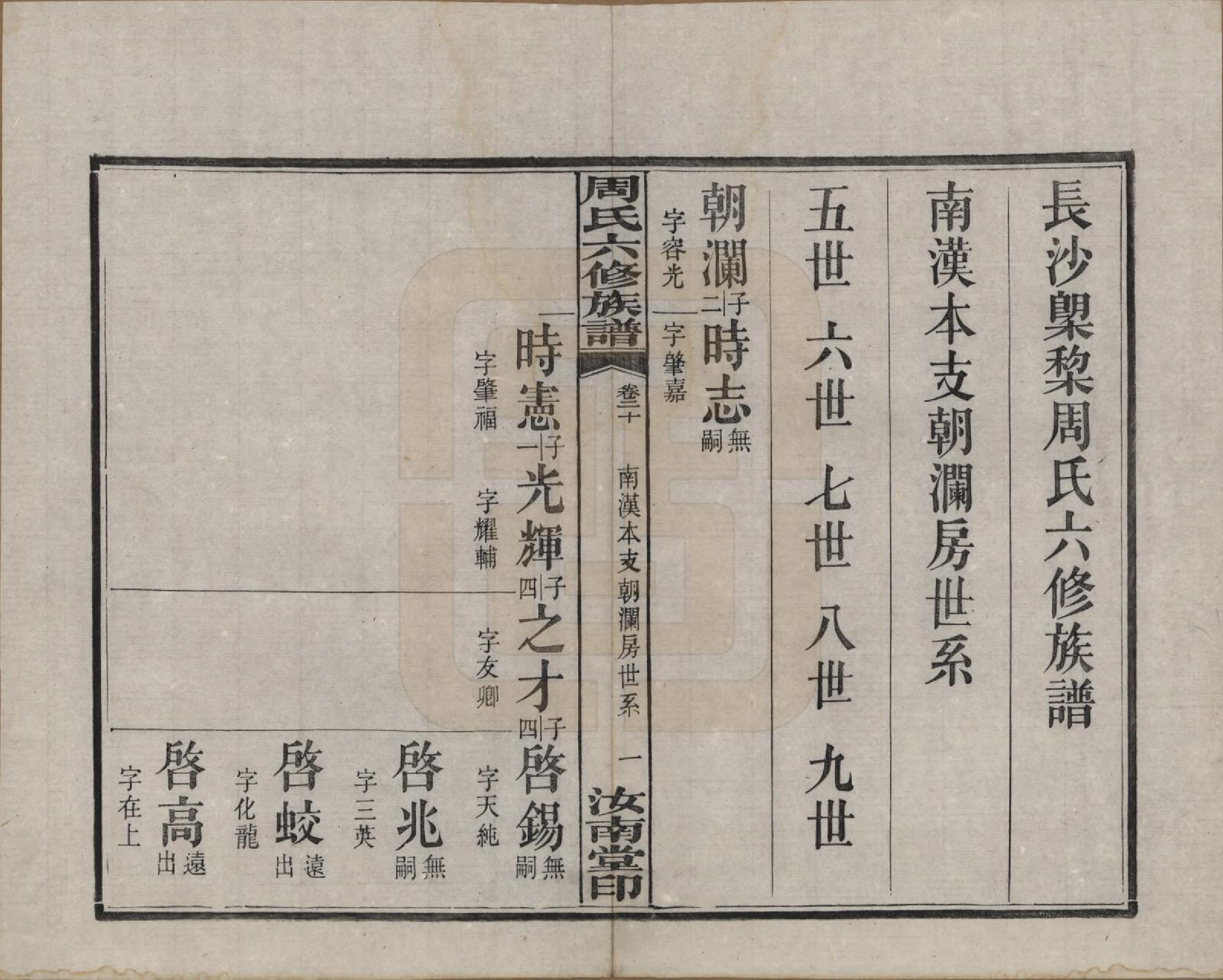 GTJP2279.周.湖南长沙.长沙榔黎周氏六修族谱.民国12年[1923]_020.pdf_第1页