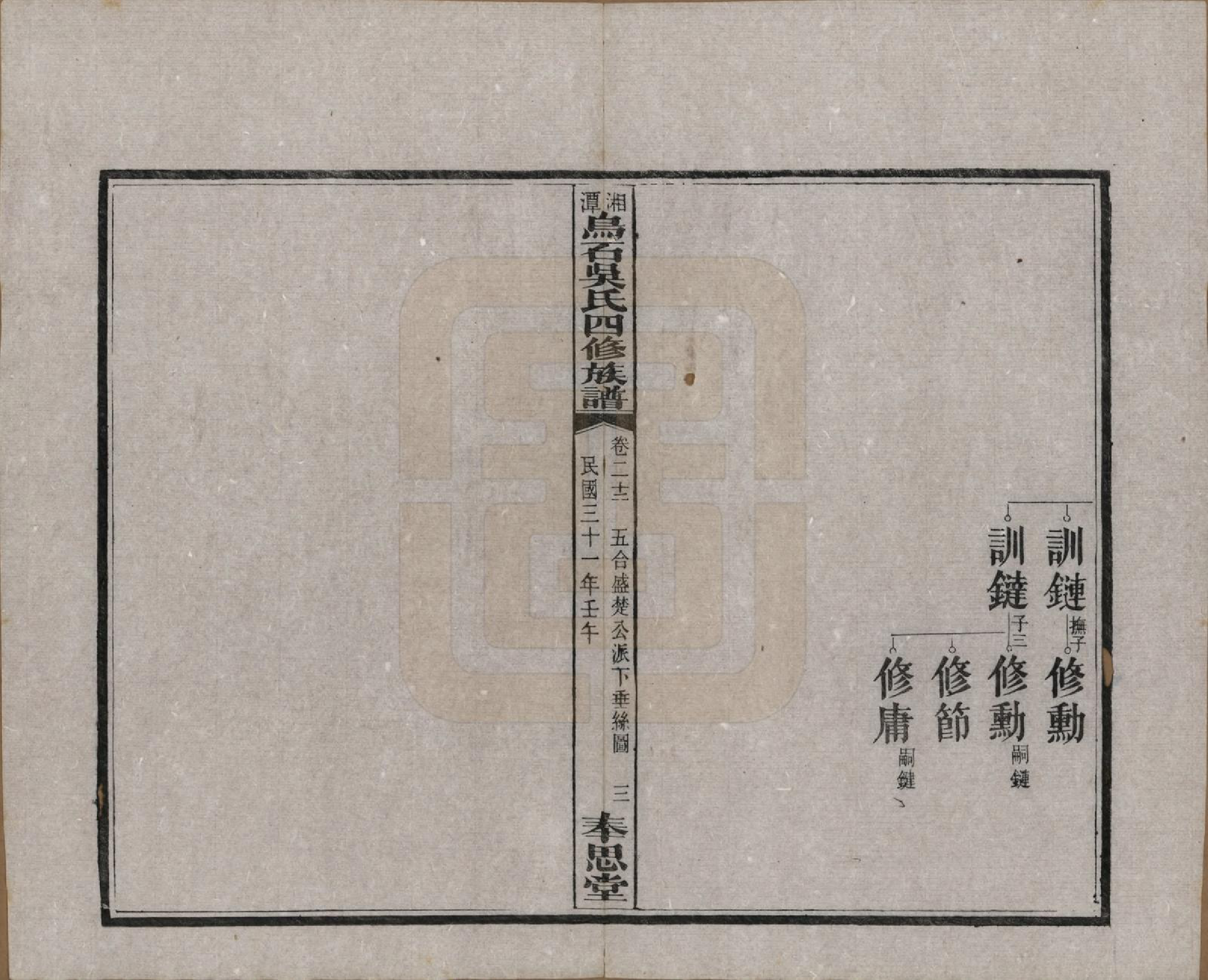 GTJP1662.吴.湖南湘潭.湘潭乌石吴氏四修族谱五十九卷.民国三十一年（1942）_022.pdf_第3页