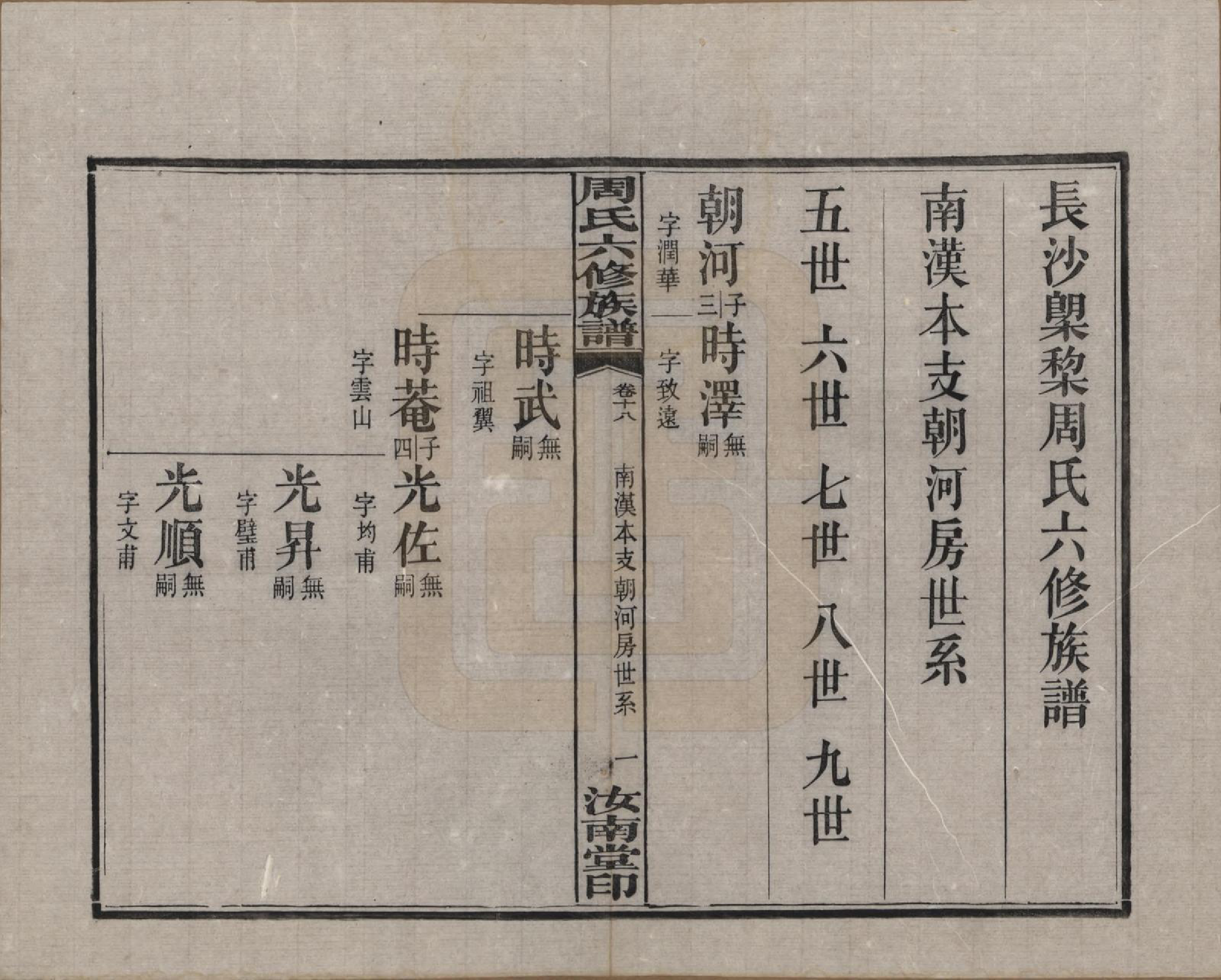 GTJP2279.周.湖南长沙.长沙榔黎周氏六修族谱.民国12年[1923]_018.pdf_第1页