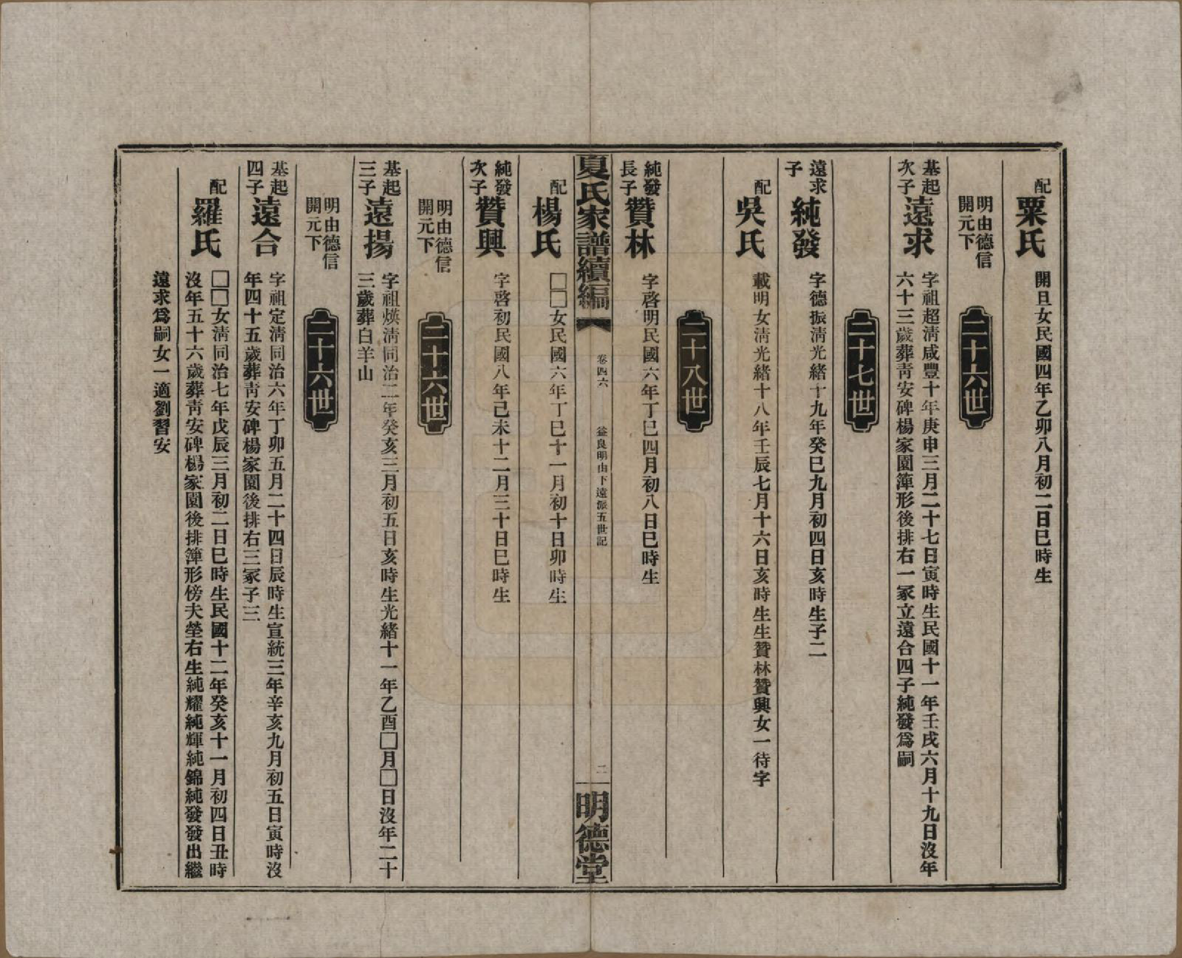 GTJP1725.夏.湖南益阳.夏氏族谱续编.民国二十年(1931)_046.pdf_第2页