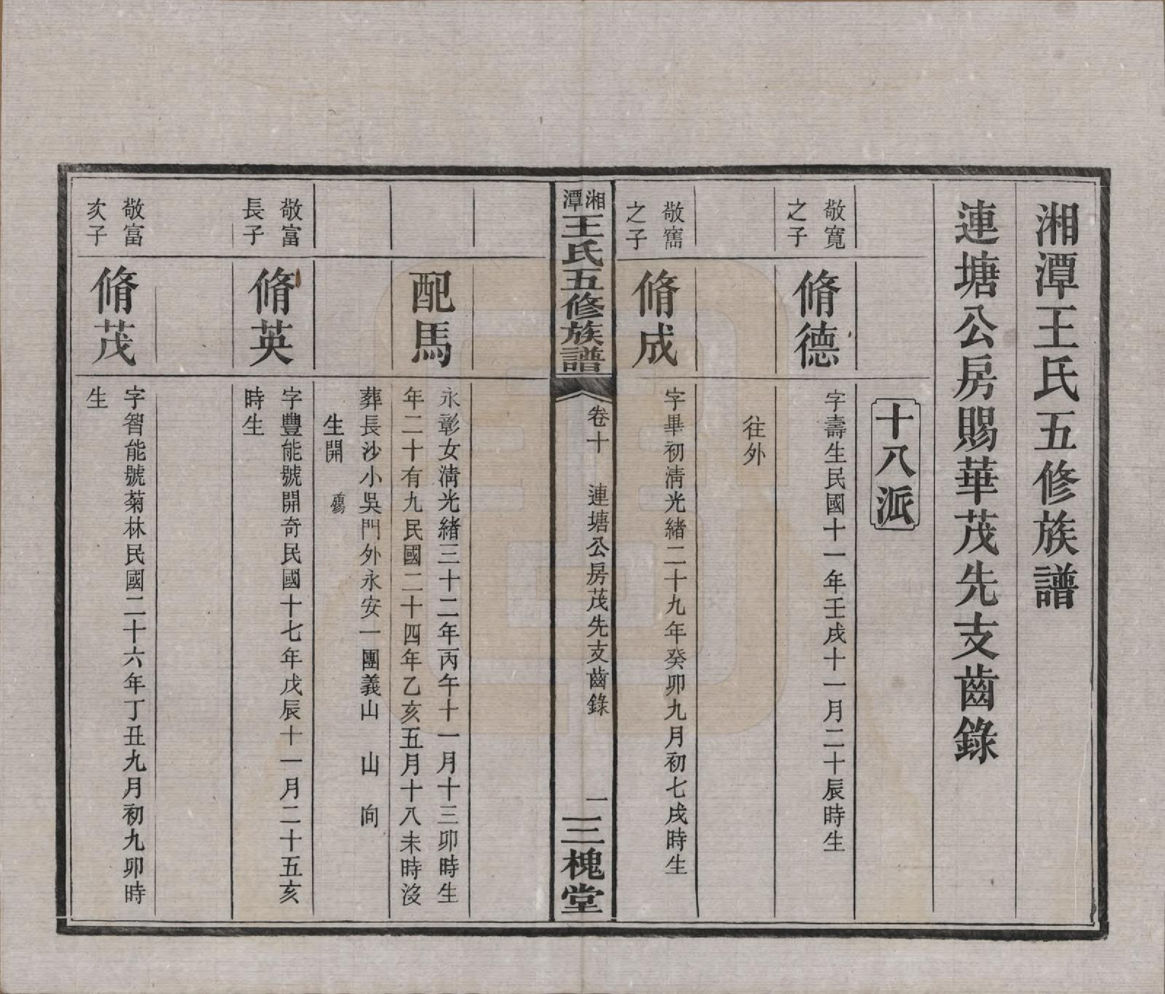 GTJP1517.王.湖南湘潭.湘潭王氏五修.民国31年（1942）_010.pdf_第1页